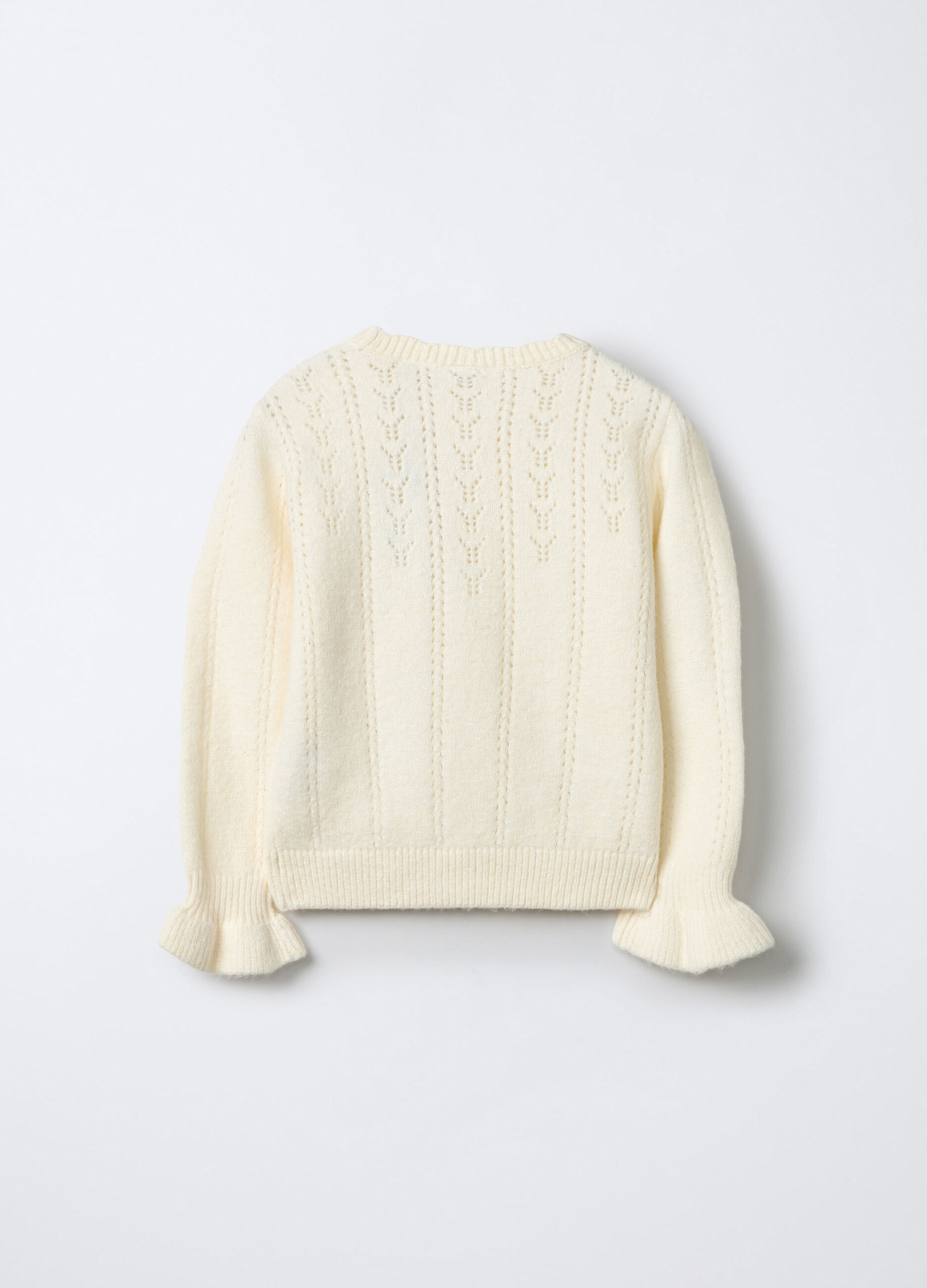 Pullover girocollo jaquard bambina_1