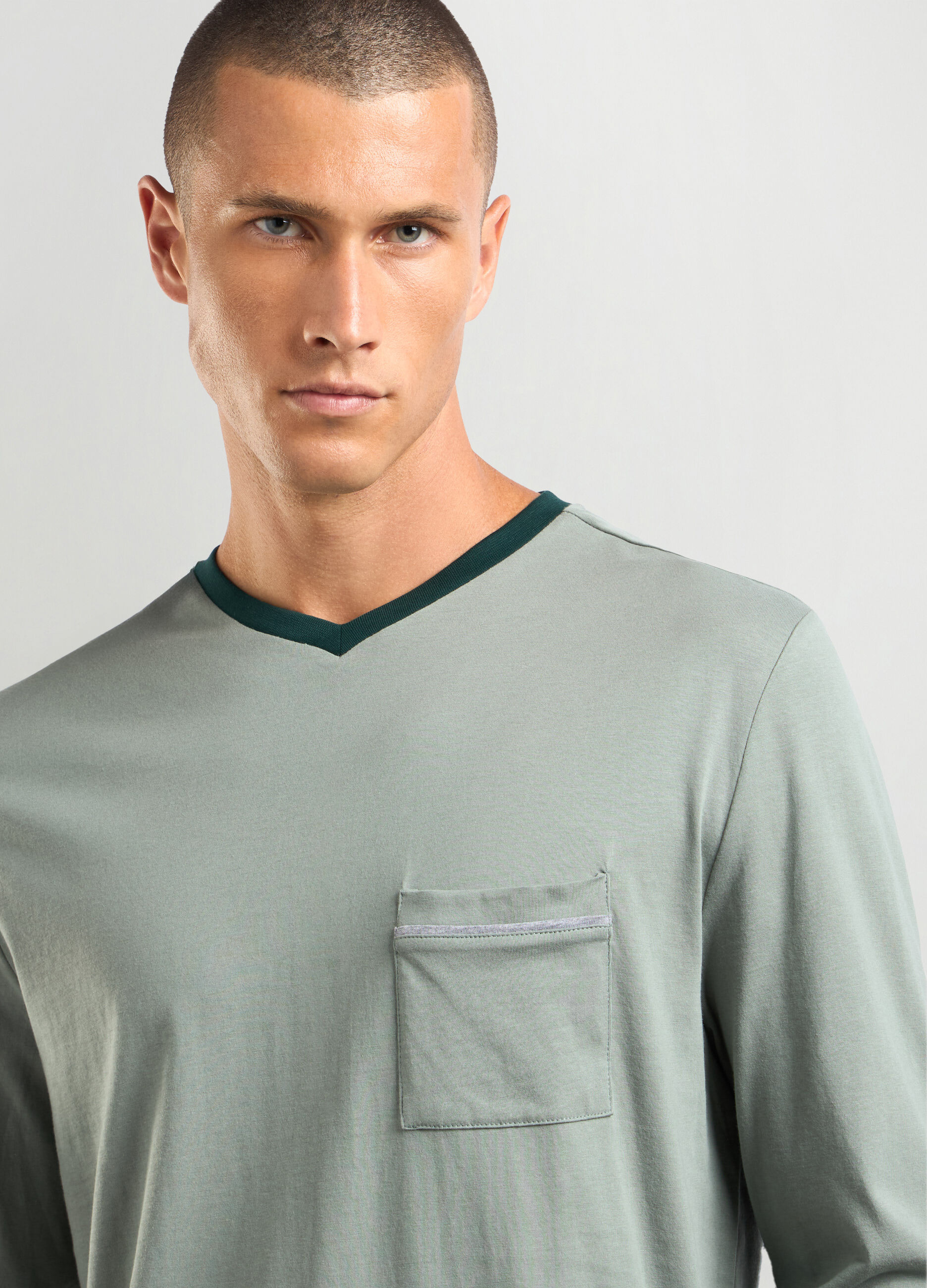 Set pigiama lungo in misto cotone uomo_2