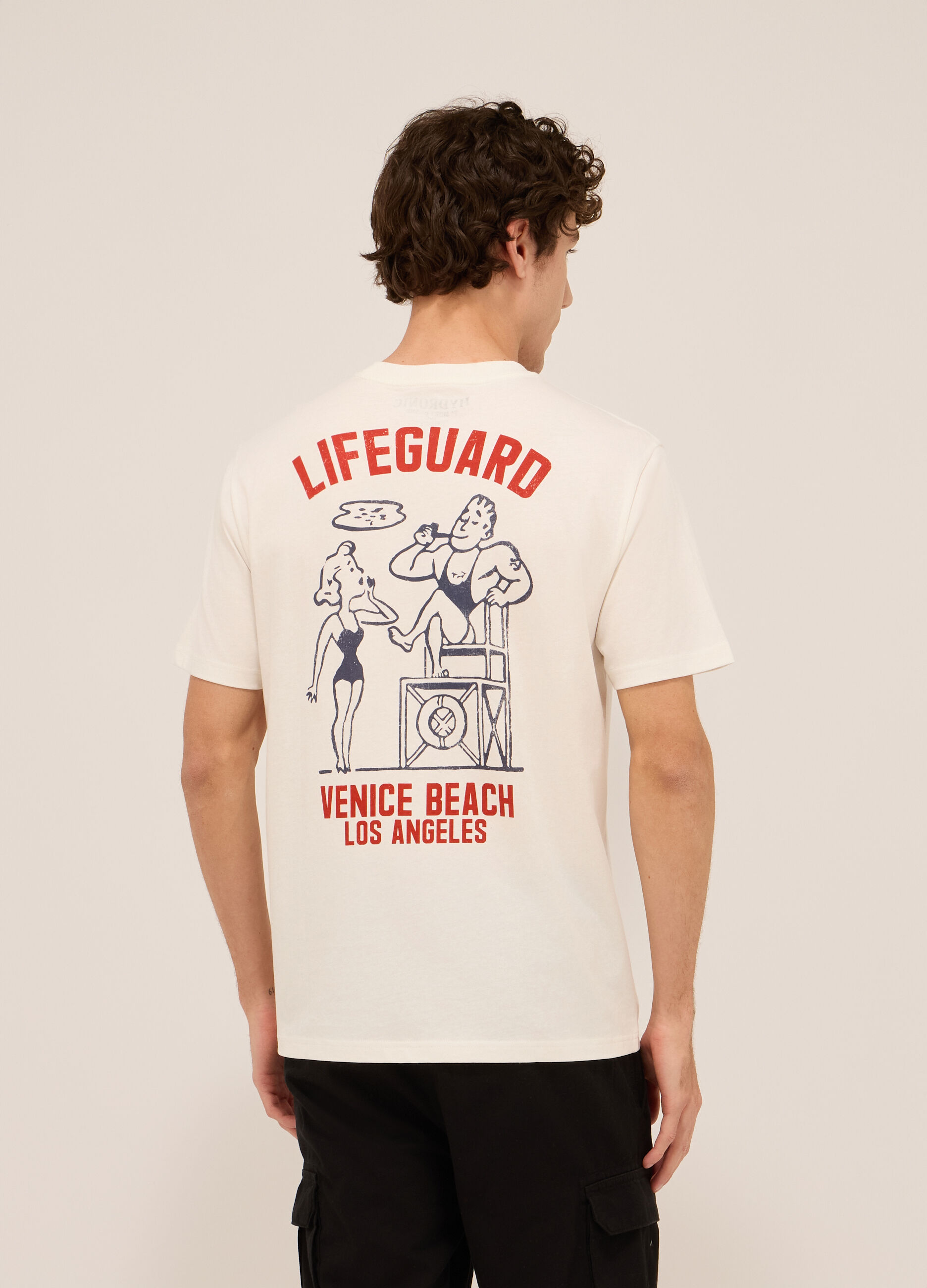 T-shirt in jersey di cotone con stampa uomo_1