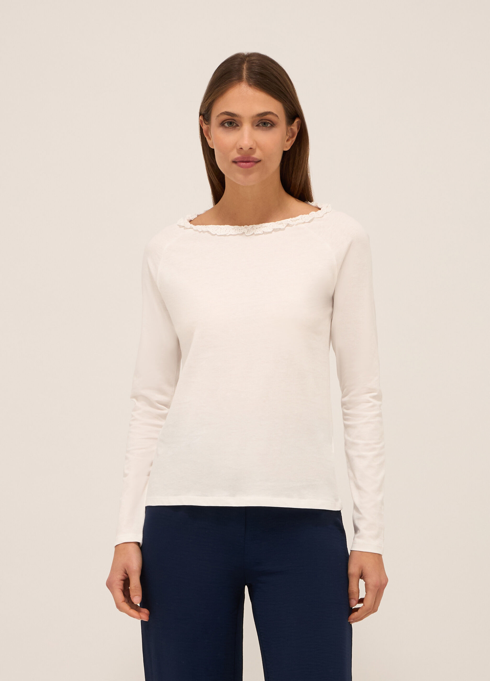 T-shirt in puro cotone donna_0