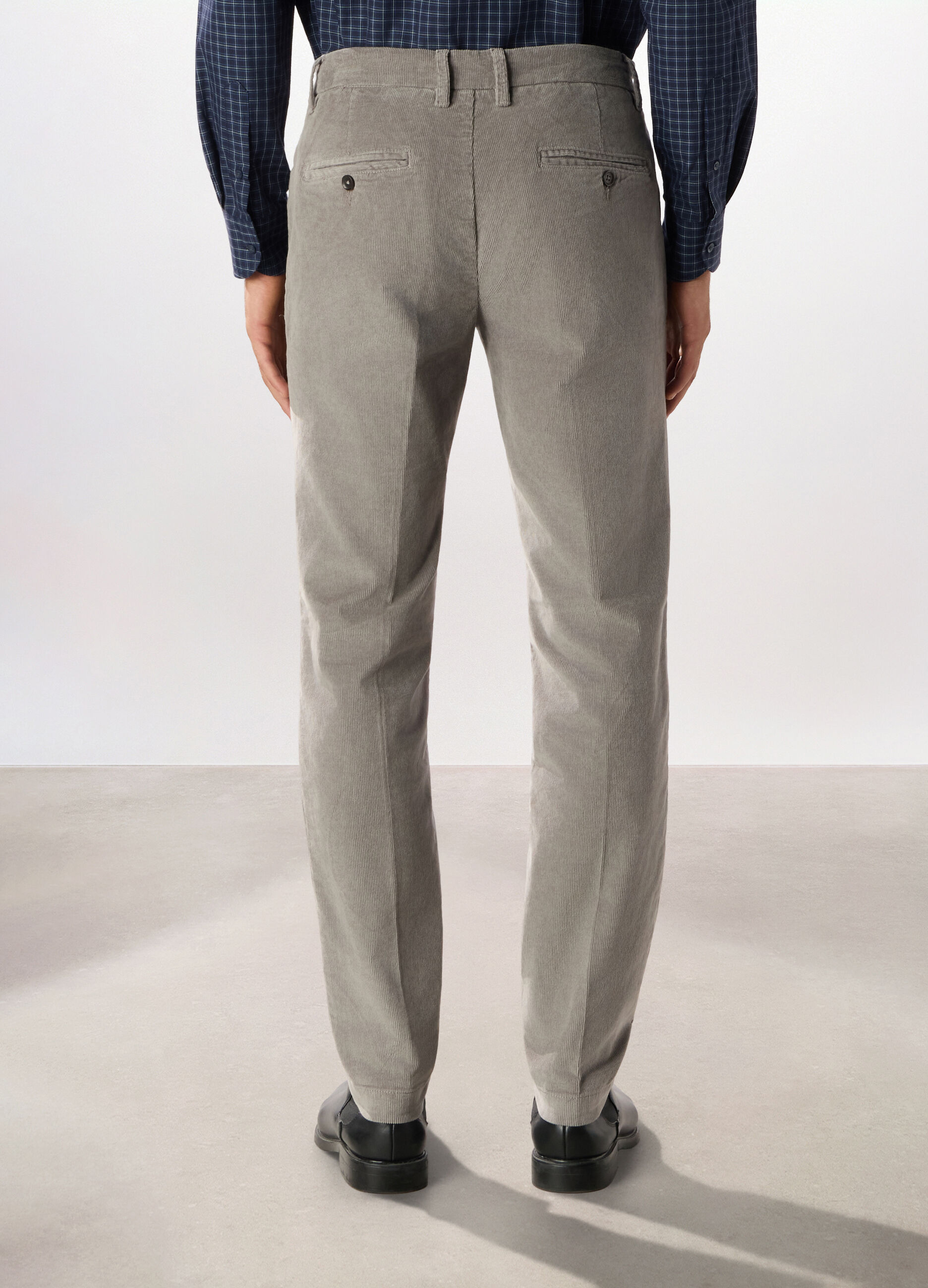 Pantalone chino slim fit in velluto a coste uomo_1