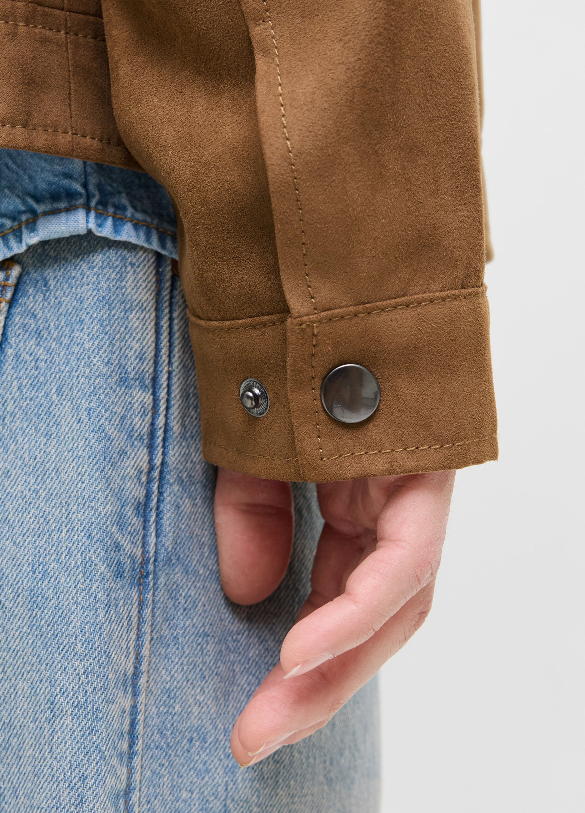 Giacca in ECOpelle scamosciata uomo_5