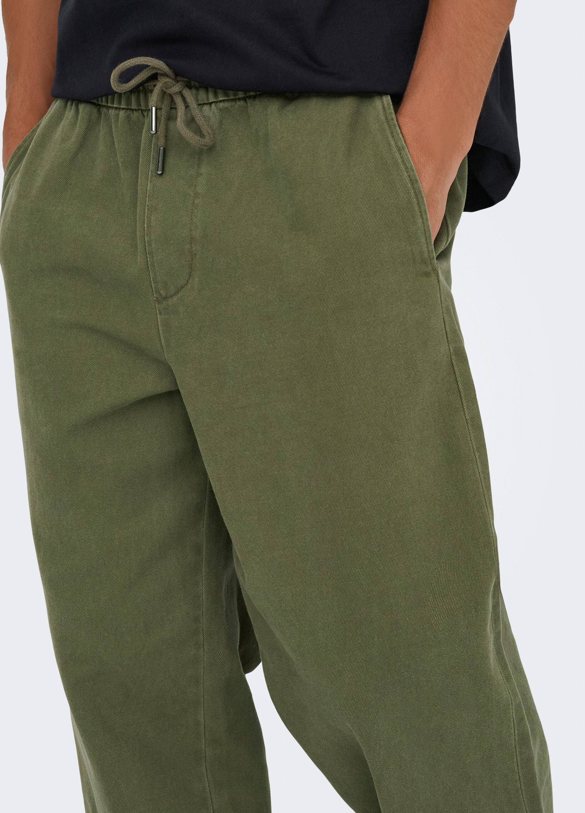 Pantalone baggy in twill uomo_4