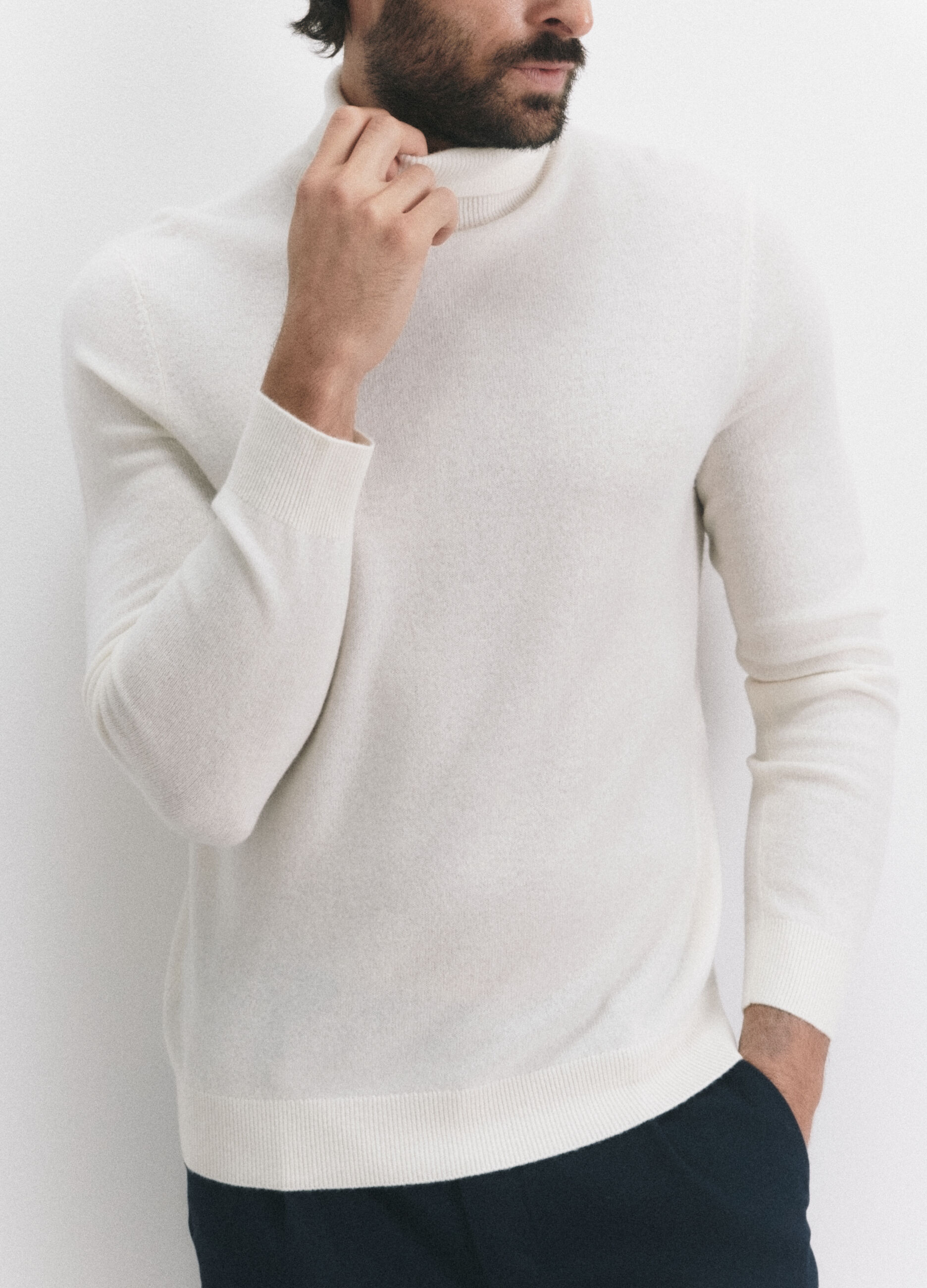 Maglione dolcevita in cashmere uomo