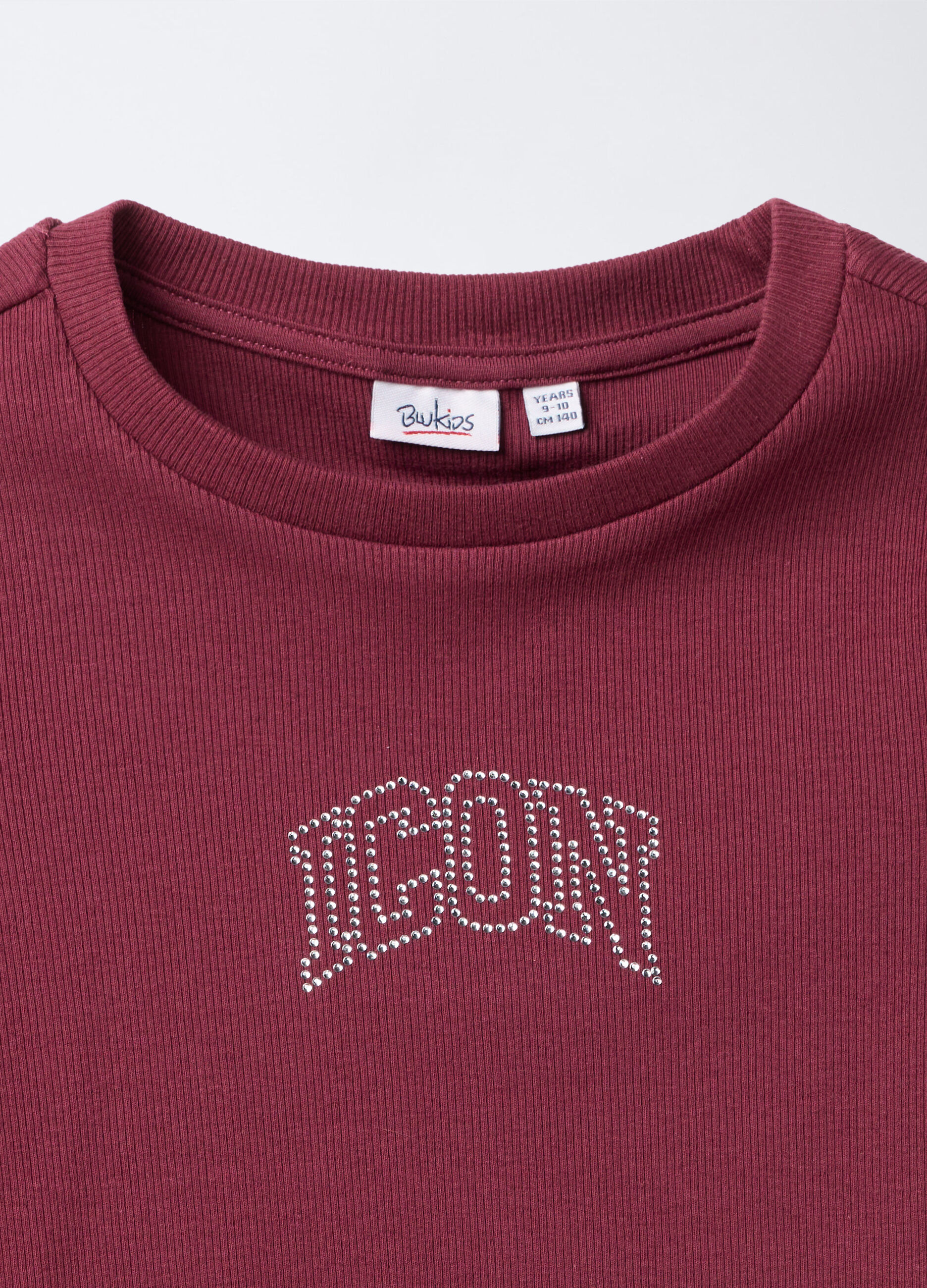 T-shirt Fit Slim in costina di cotone stretch ragazza_2