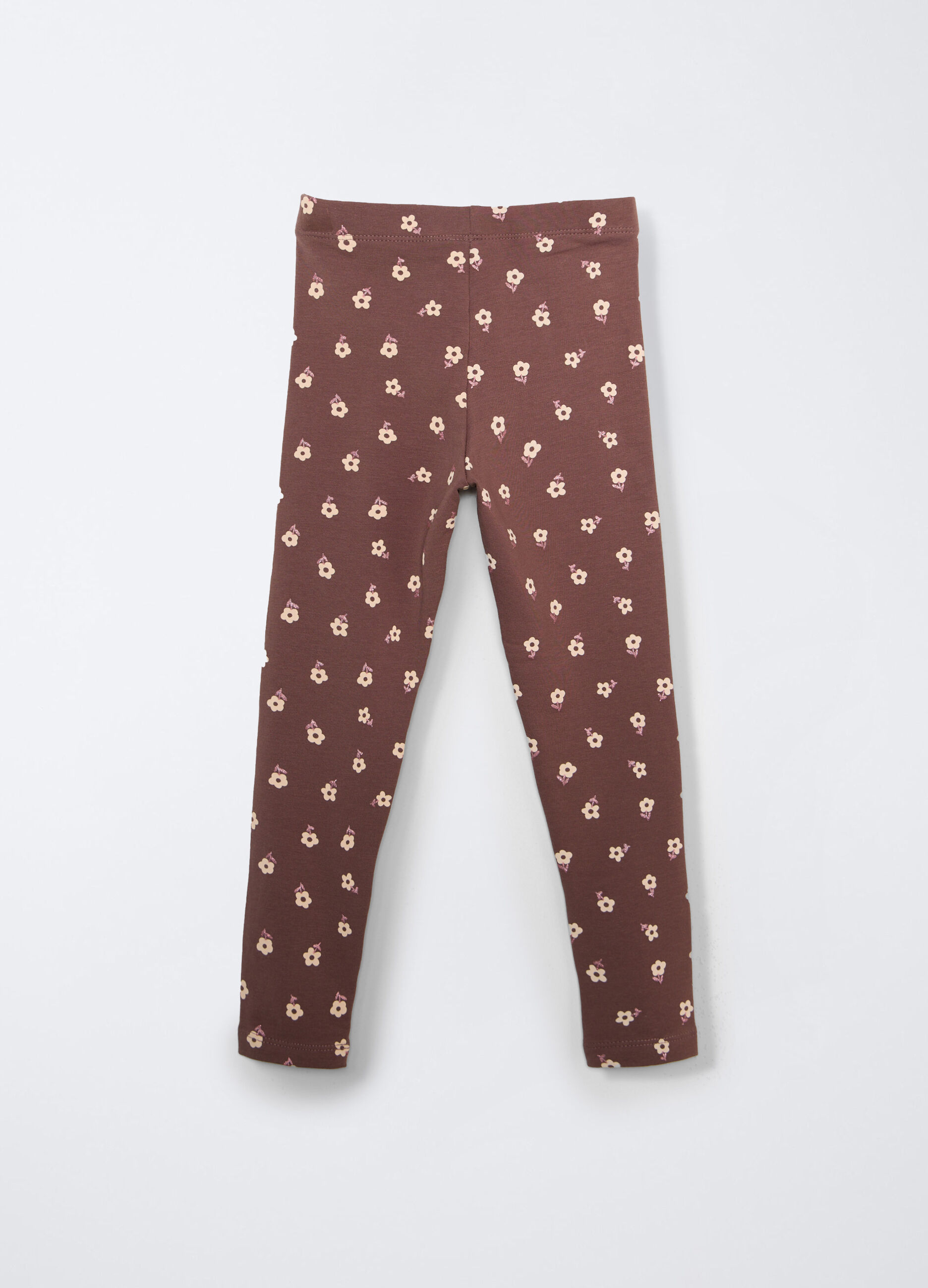 Leggings Fit Regular in felpa di cotone stretch bambina_1