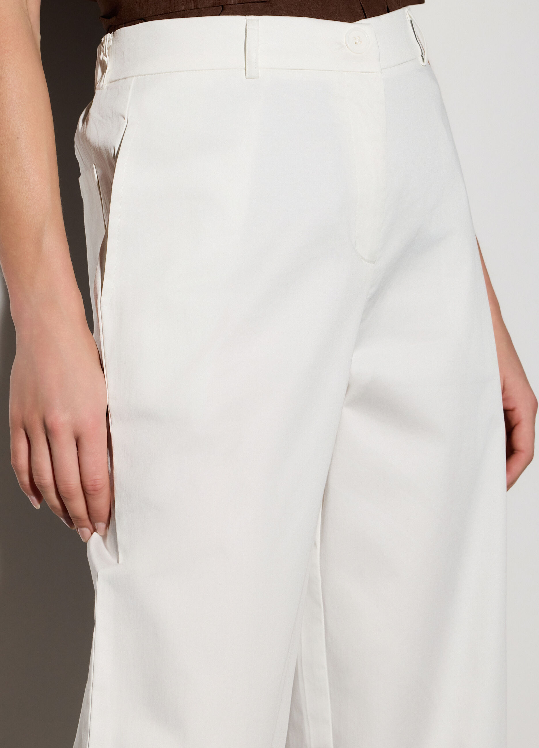 Pantaloni regular fit stretch donna_3