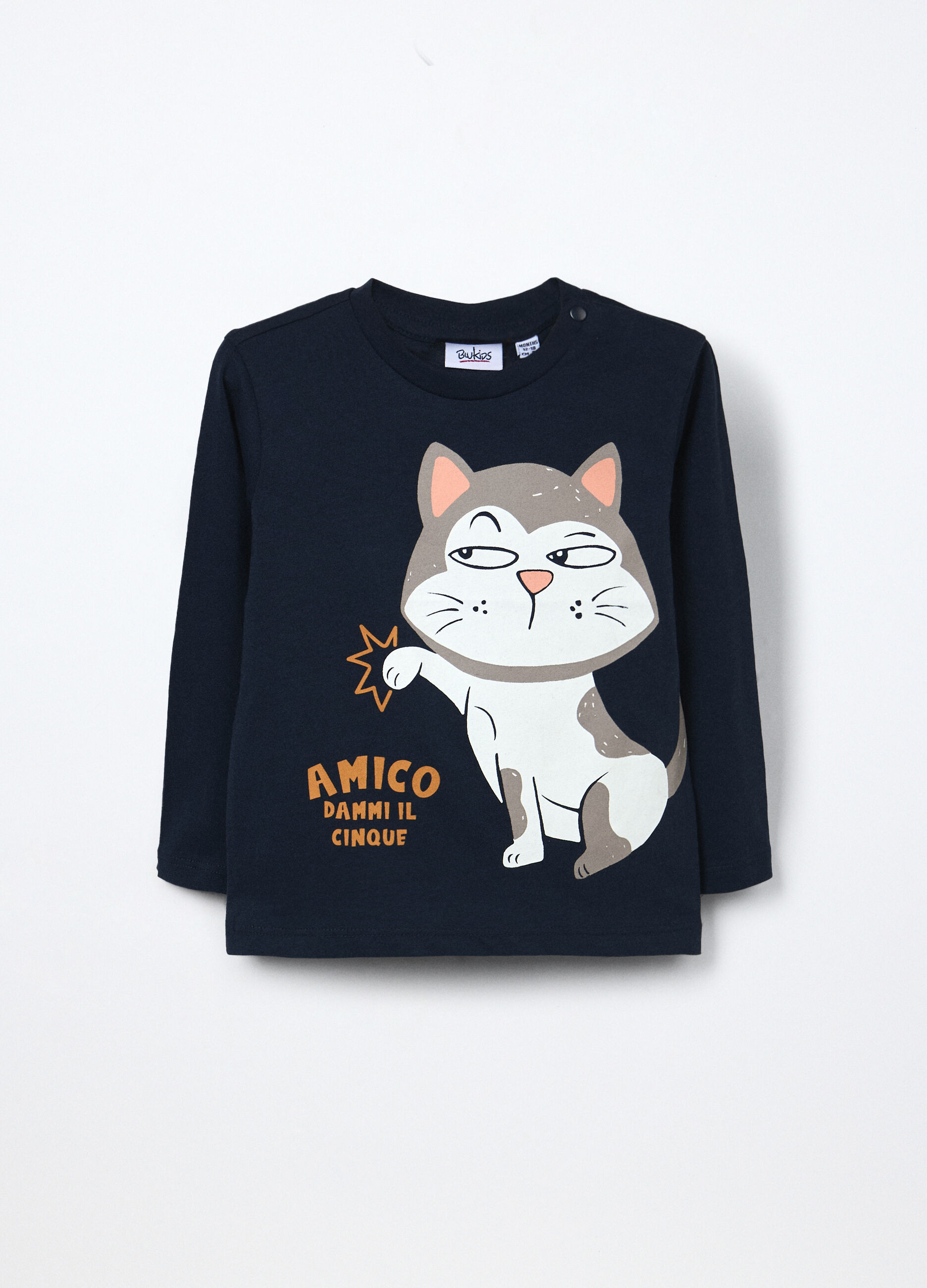 T-shirt in jersey di puro cotone neonato_0