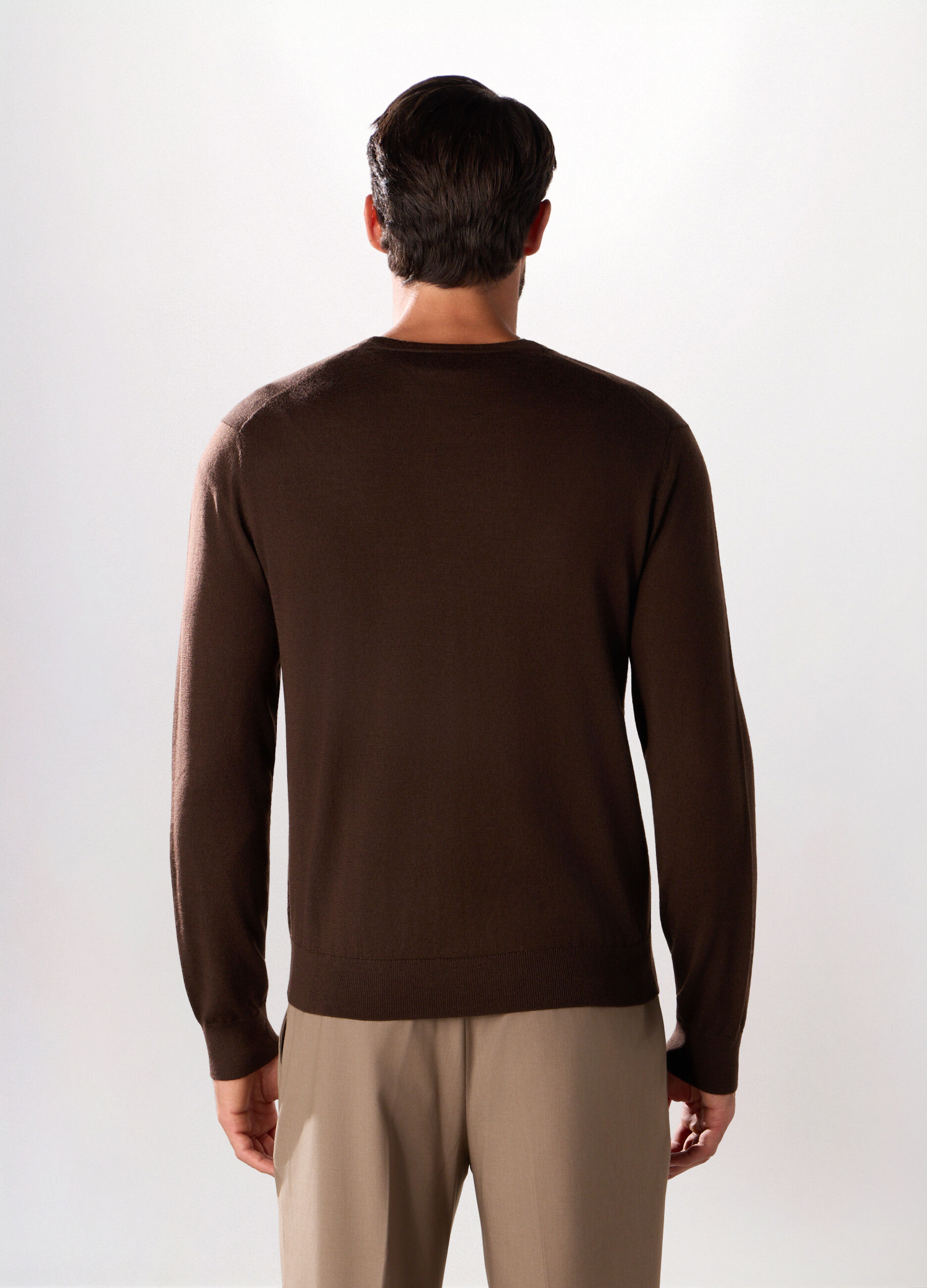 Cardigan in maglia di lana merino uomo_1