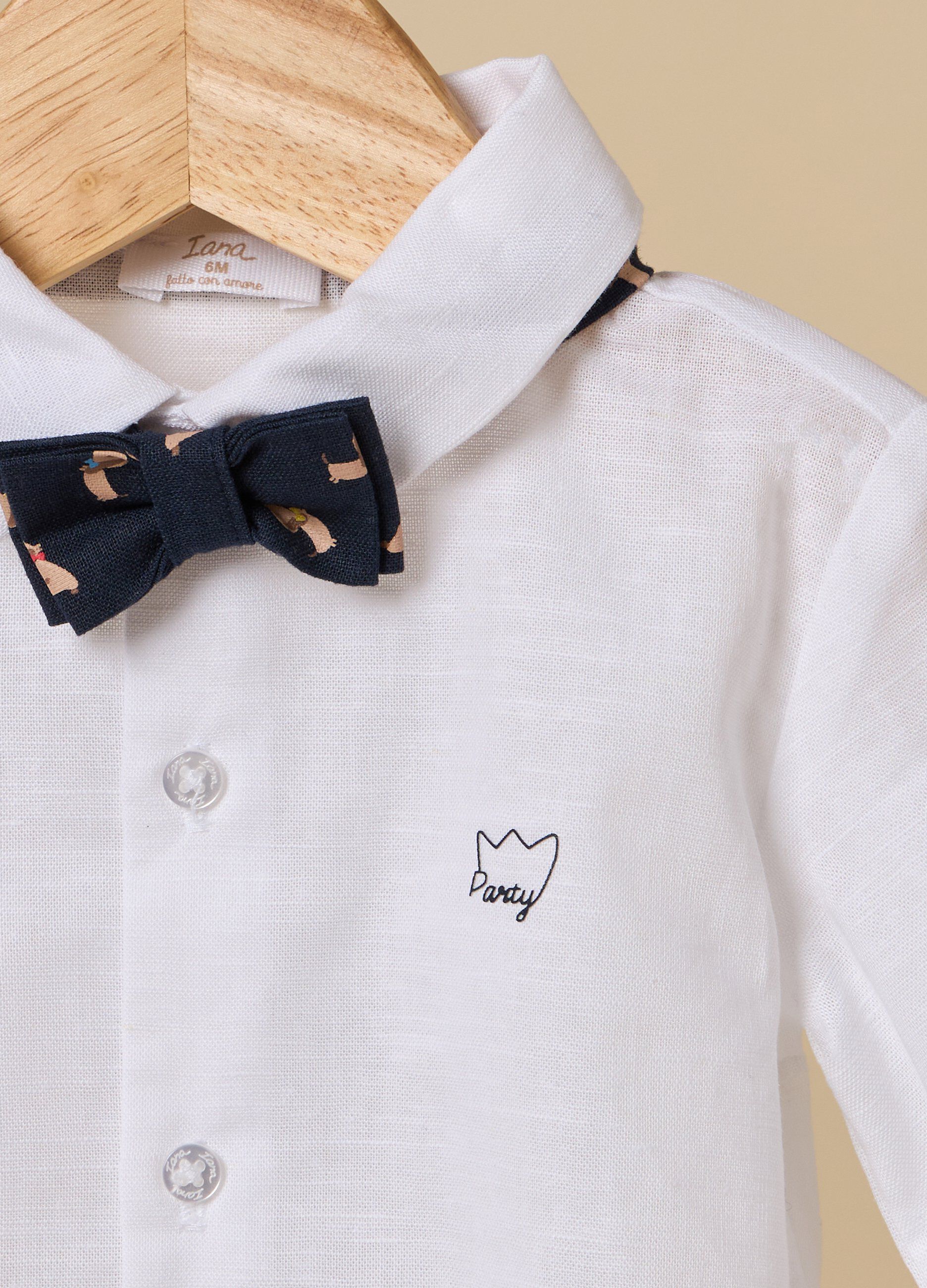 Camicia IANA in misto lino neonato_1