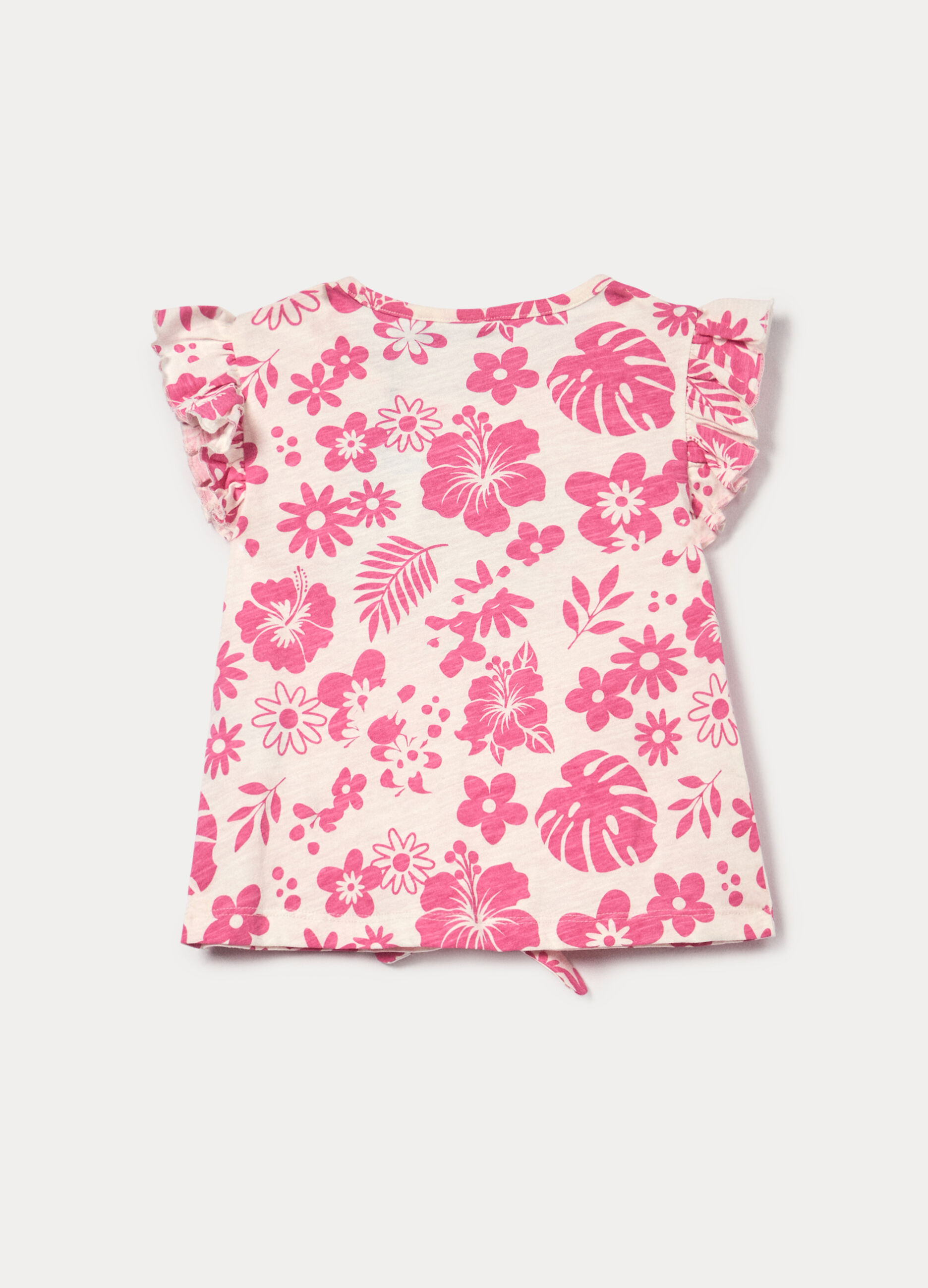 T-shirt in jersey di cotone slub bambina_1