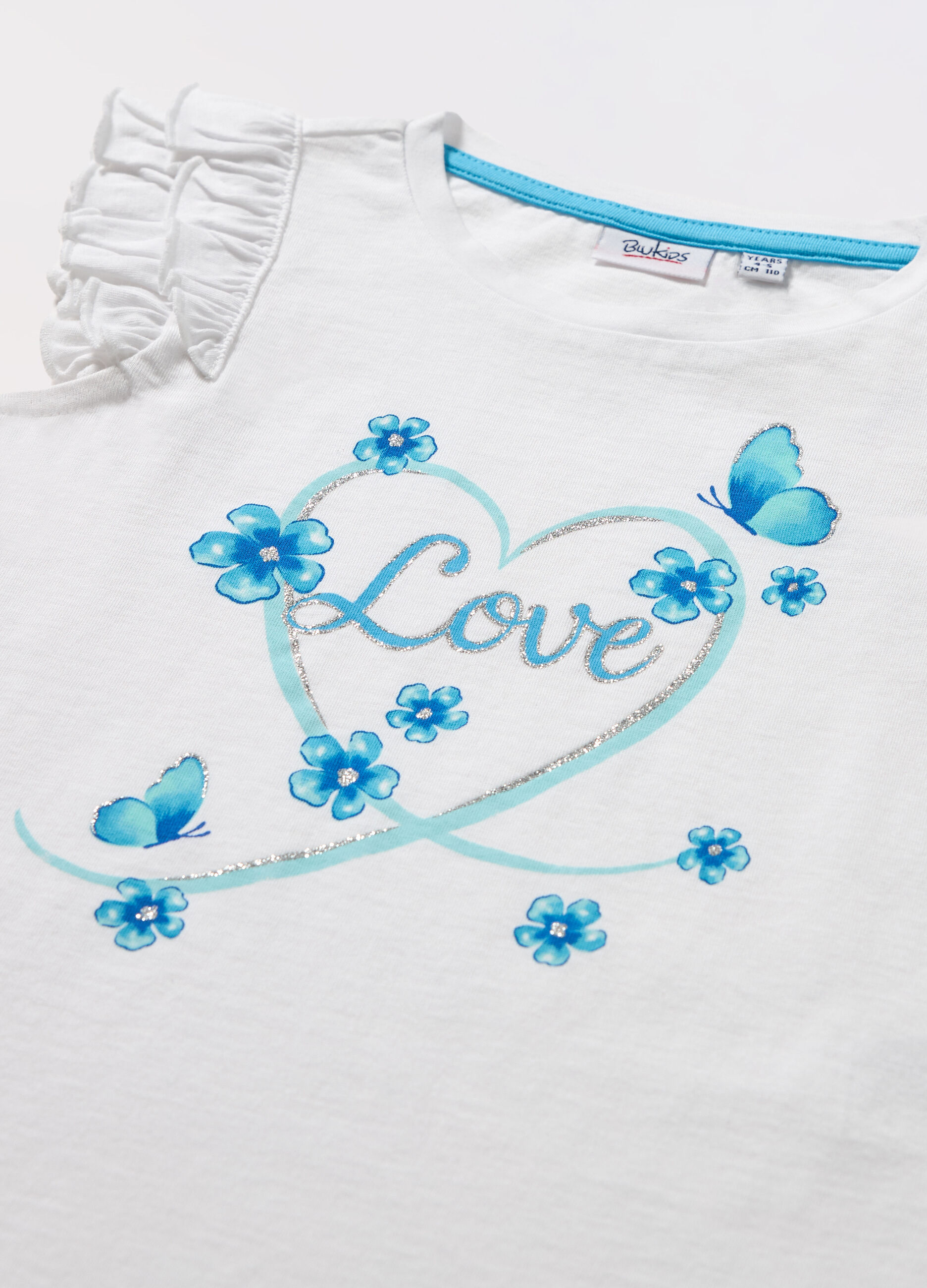 T-shirt in jersey di puro cotone bambina_1