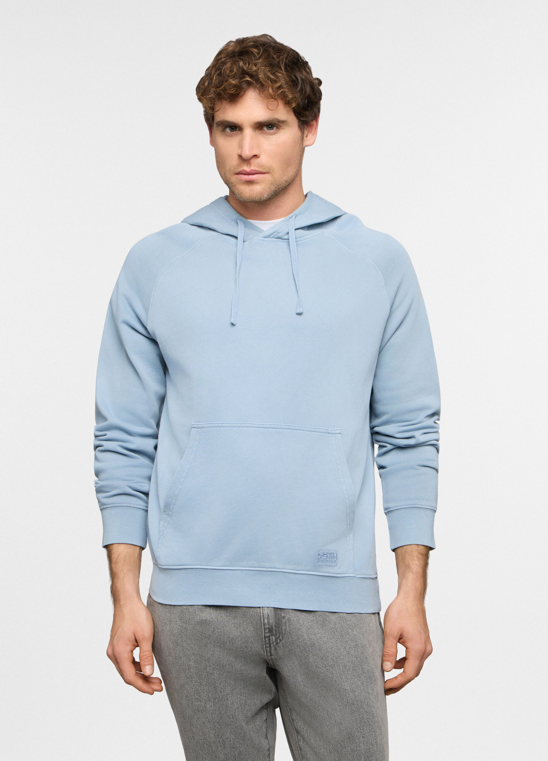 Felpa con cappuccio in cotone uomo_0