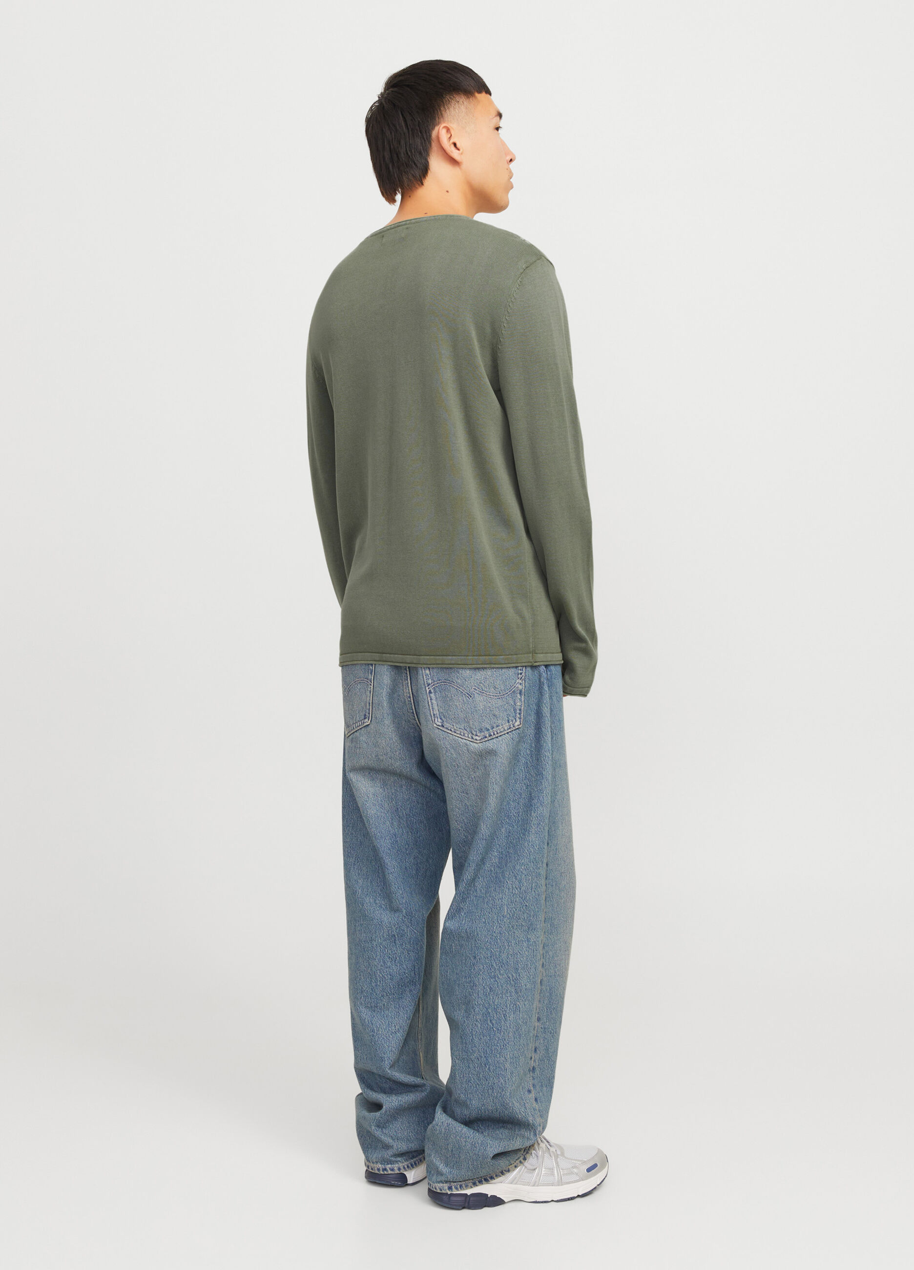 Maglione girocollo in cotone uomo