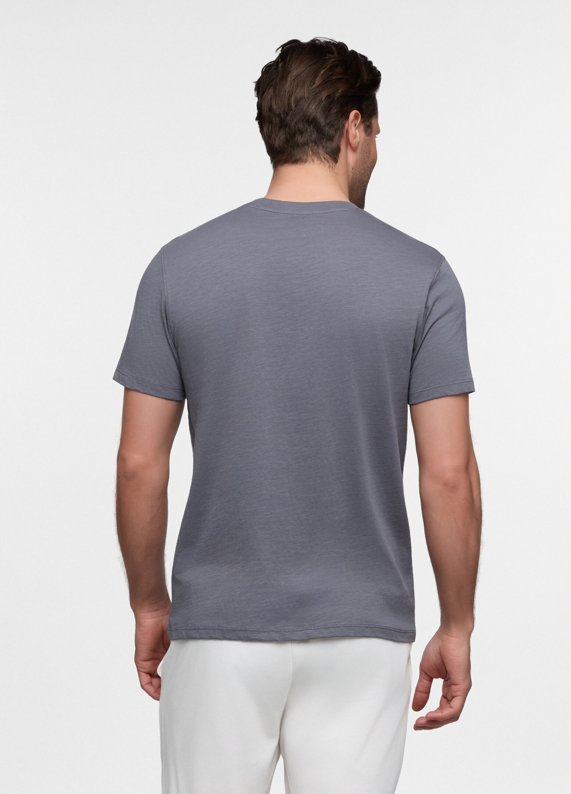 T-shirt in cotone fiammato uomo