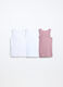 Pack 3 canotte in jersey di puro cotone bambina_1