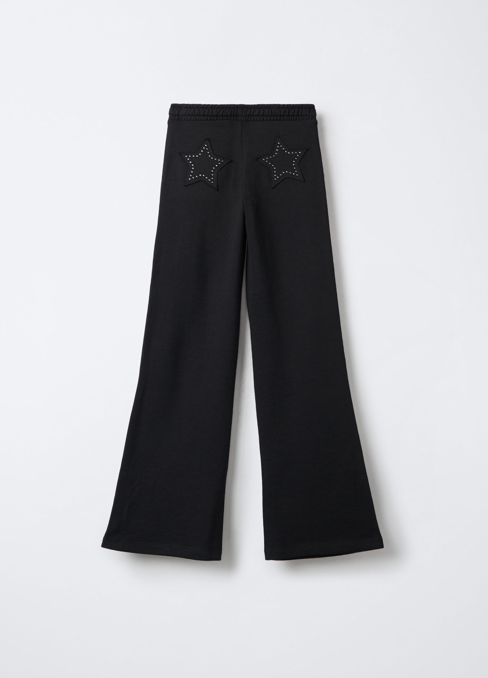 Jogger in misto cotone garzato Flare Fit ragazza_1