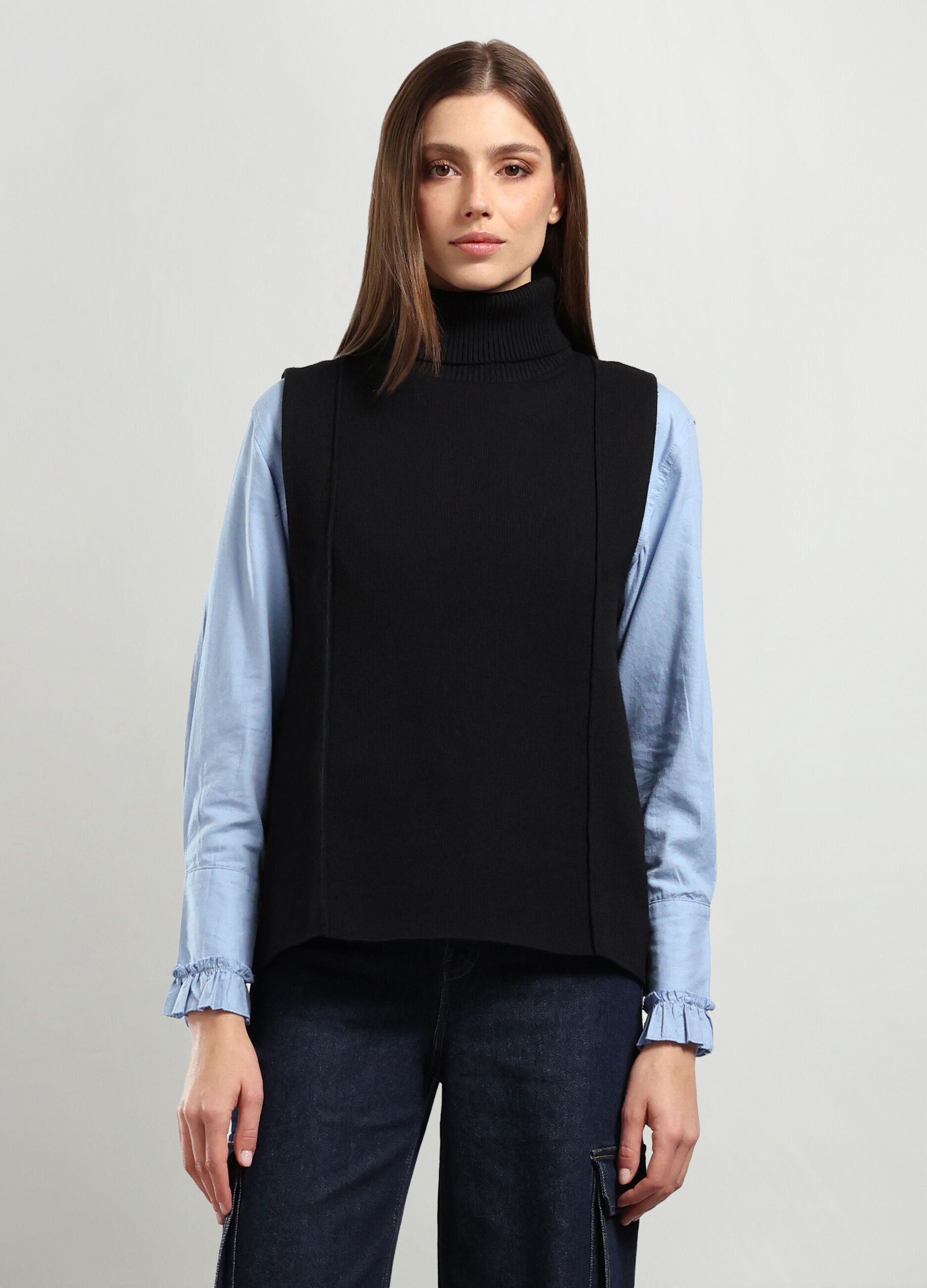 Gilet in misto cotone donna_0