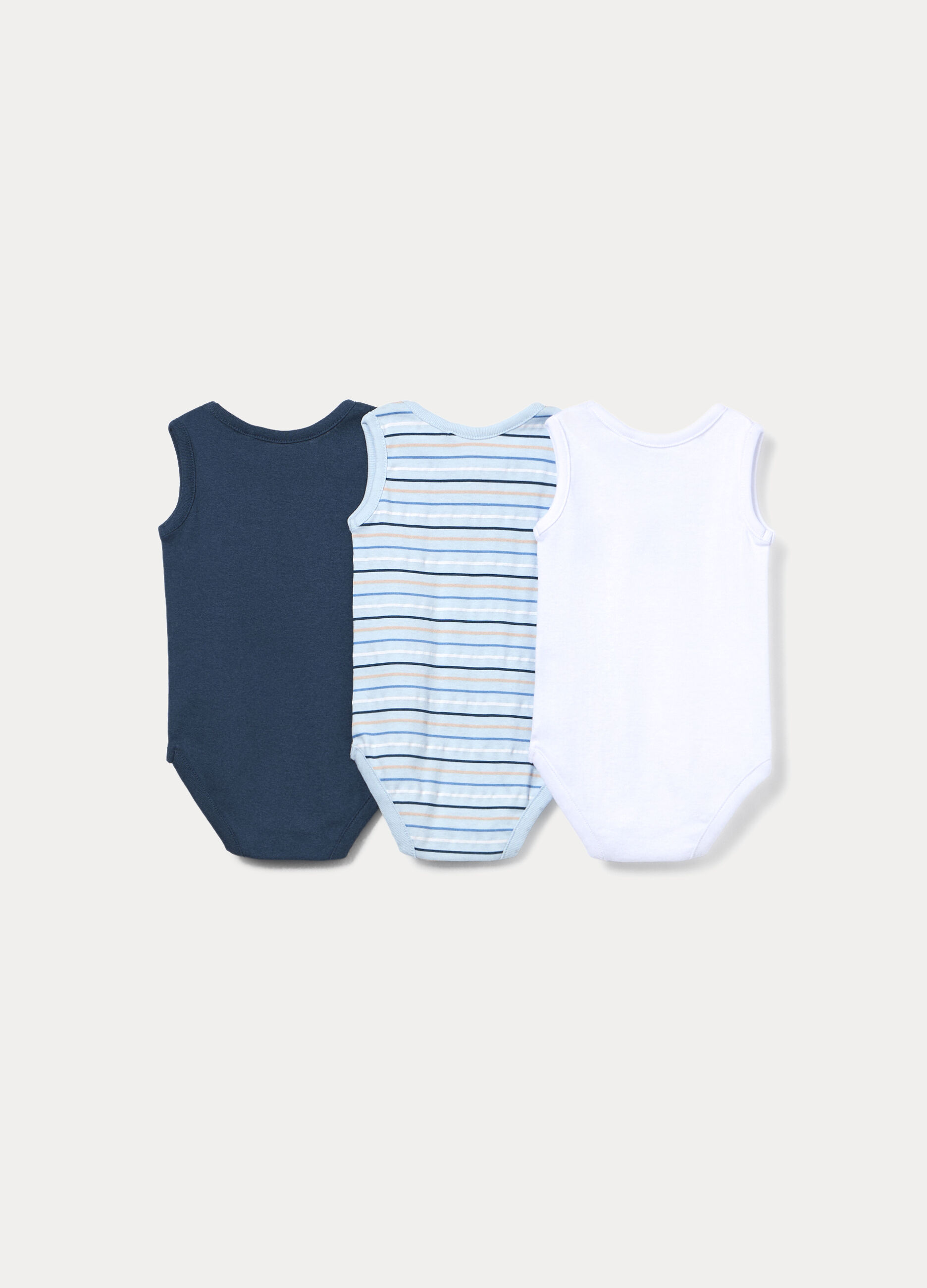 Pack 3 body in costina di puro cotone _1