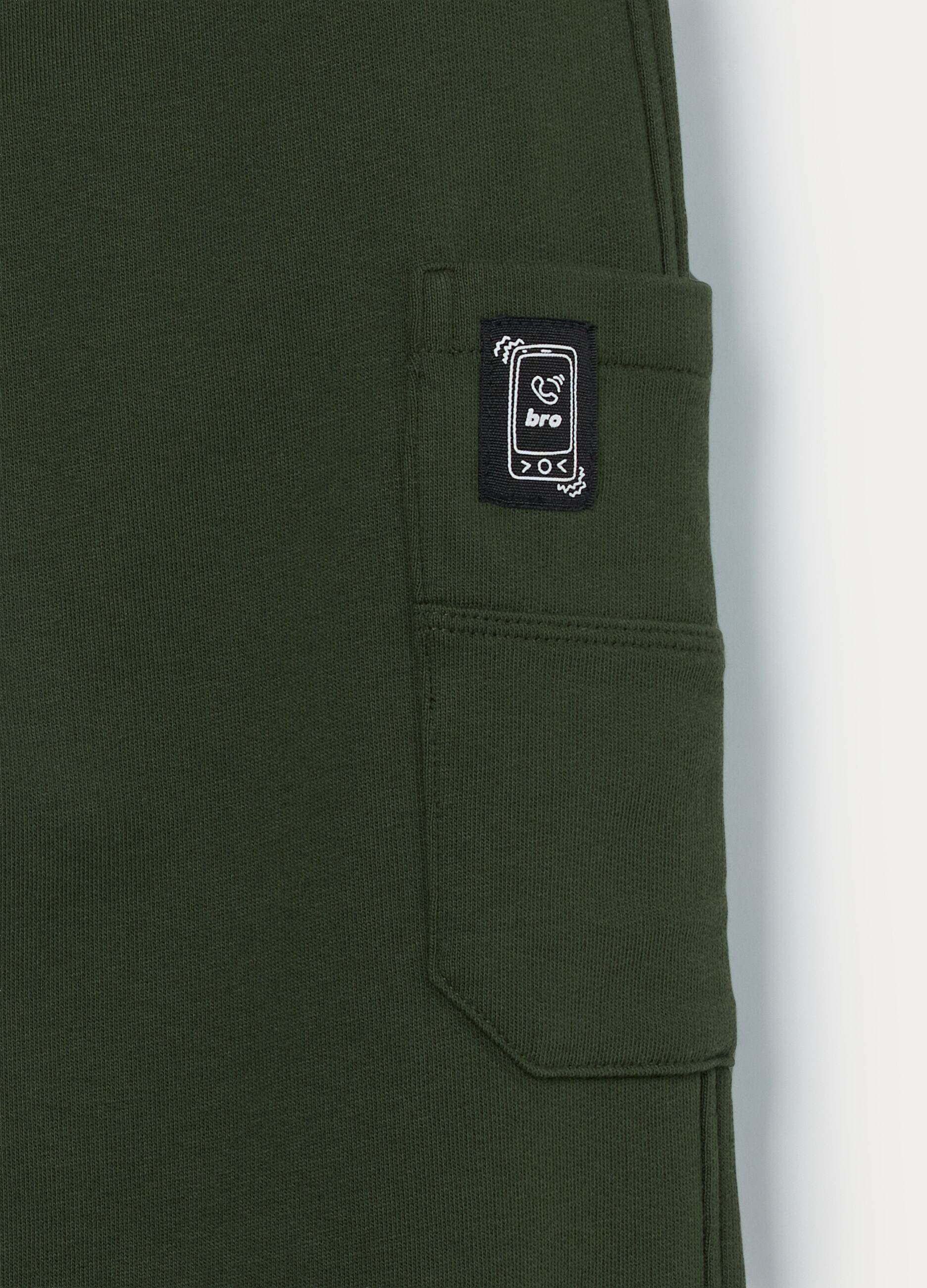 Jogger cargo in french terry di puro cotone bambino_2