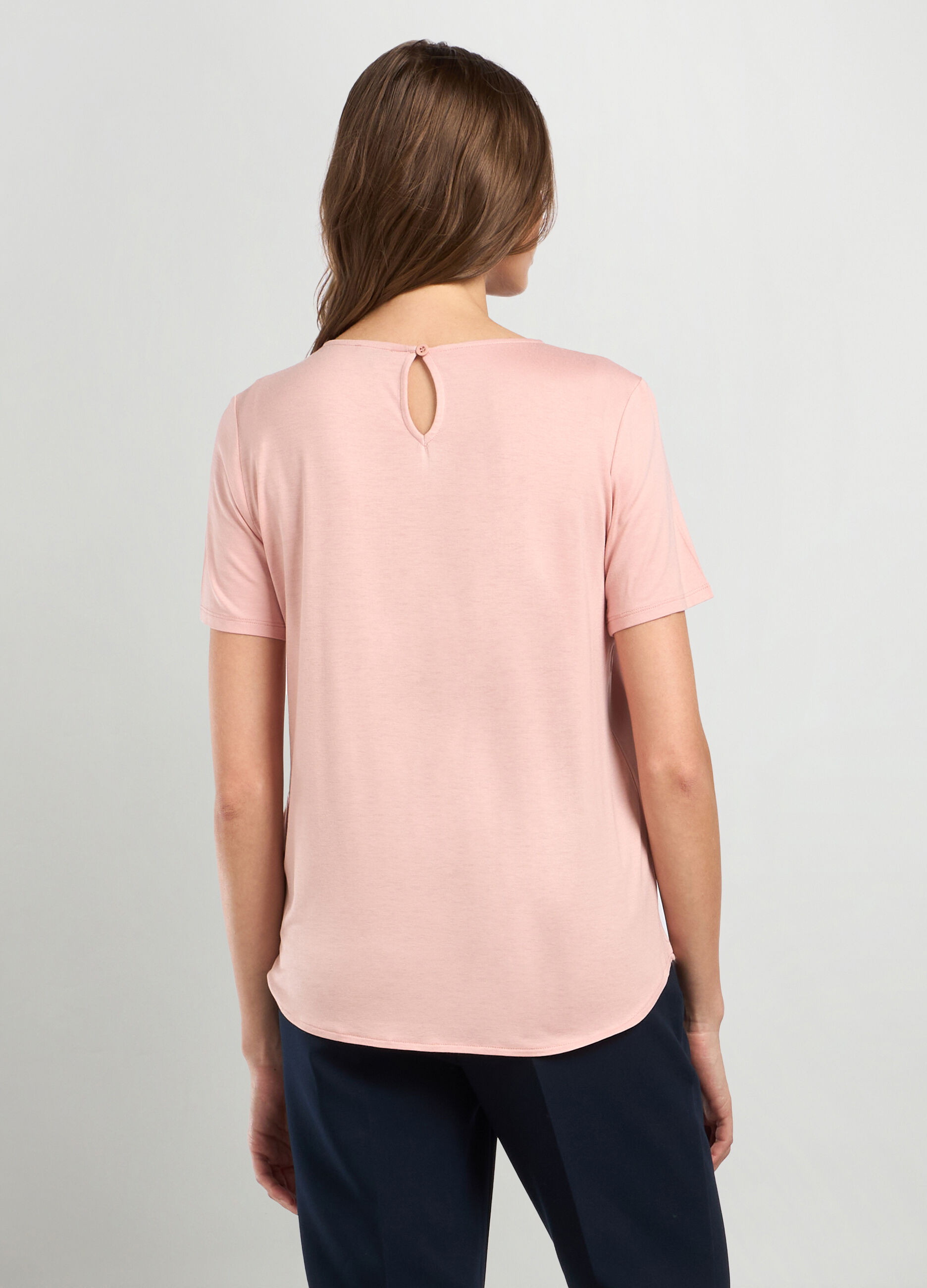 T-shirt in raso di viscosa stretch donna_1