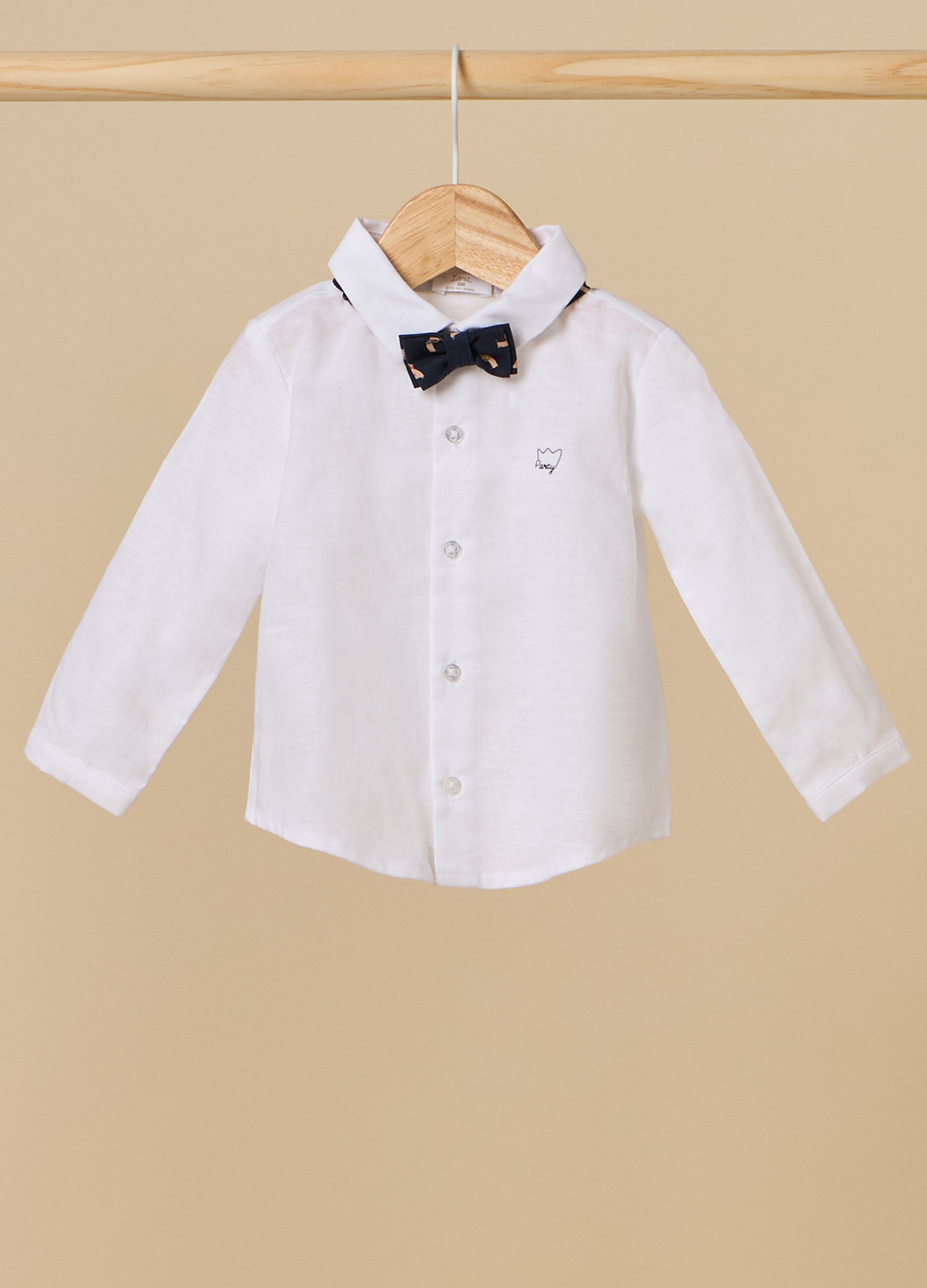Camicia IANA in misto lino neonato_0