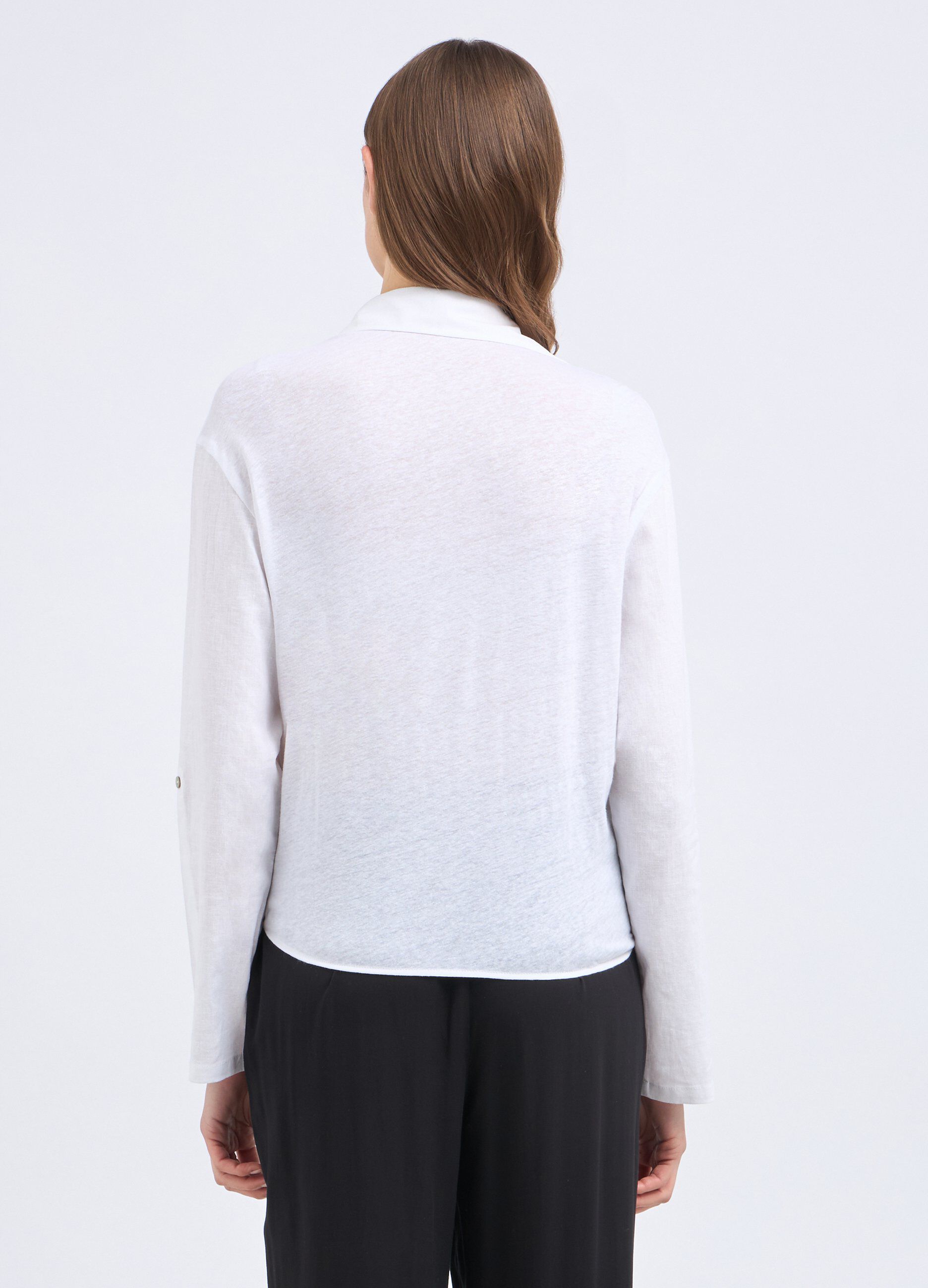 Camicia in misto lino donna_1