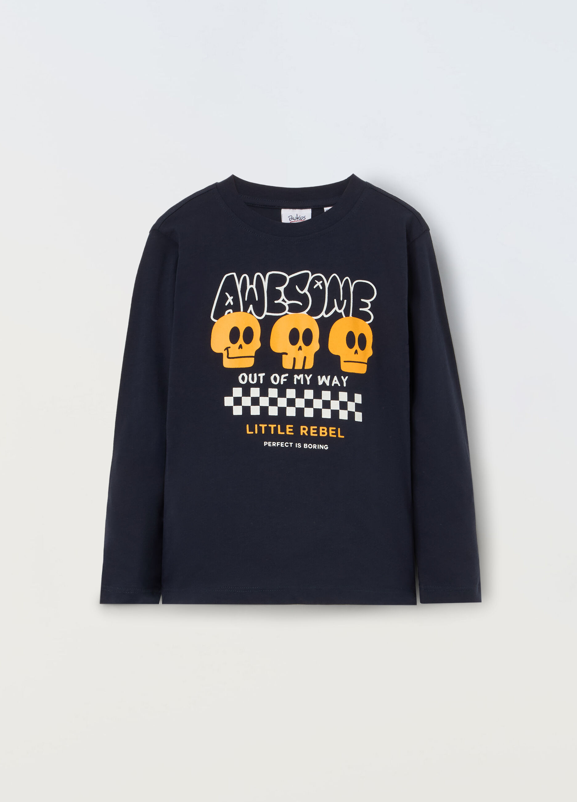 T-shirt in puro cotone a maniche lunghe bambino_0