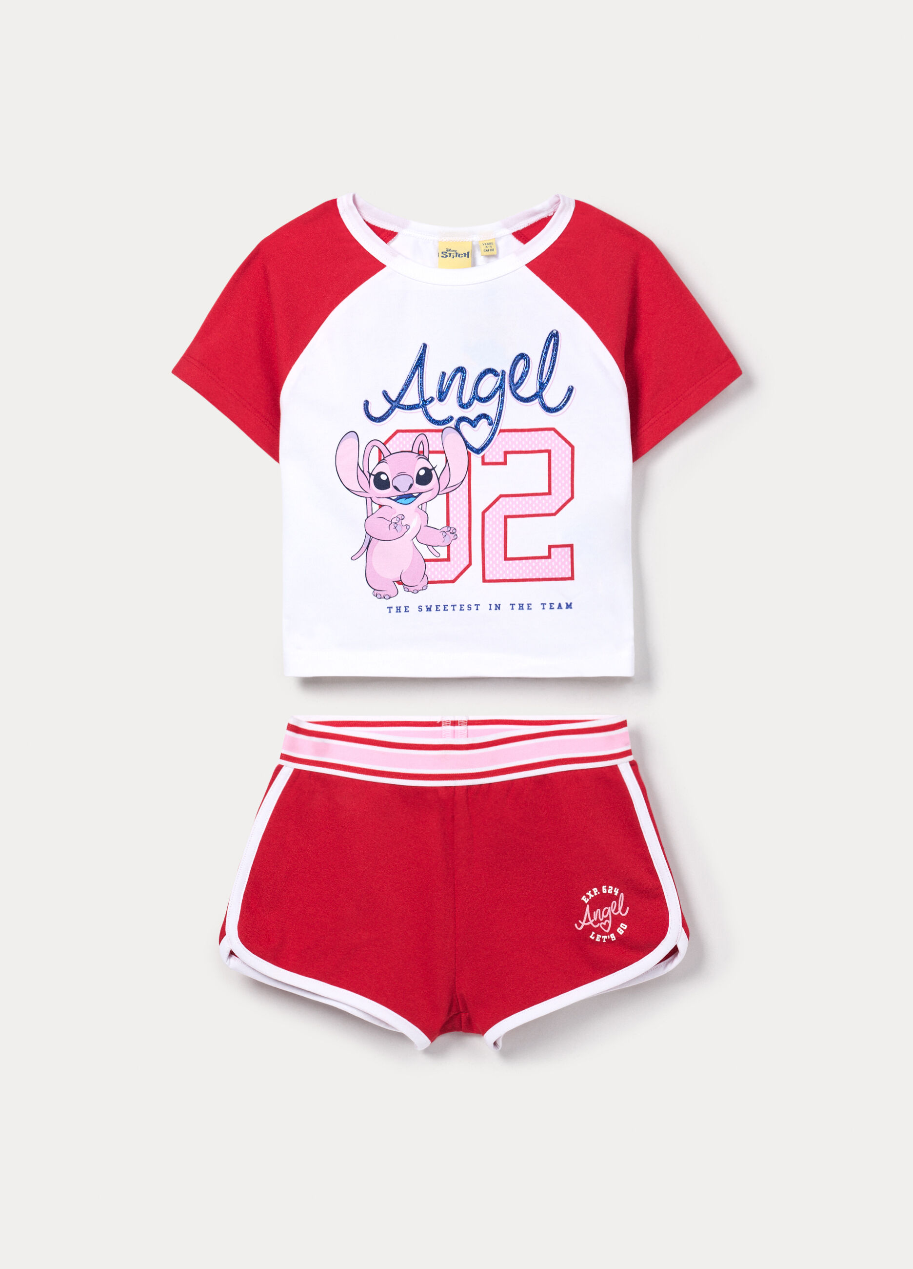 Jogging set Disney in jersey di cotone stretch bambina_0