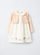 Vestito in misto cotone velour neonata_0