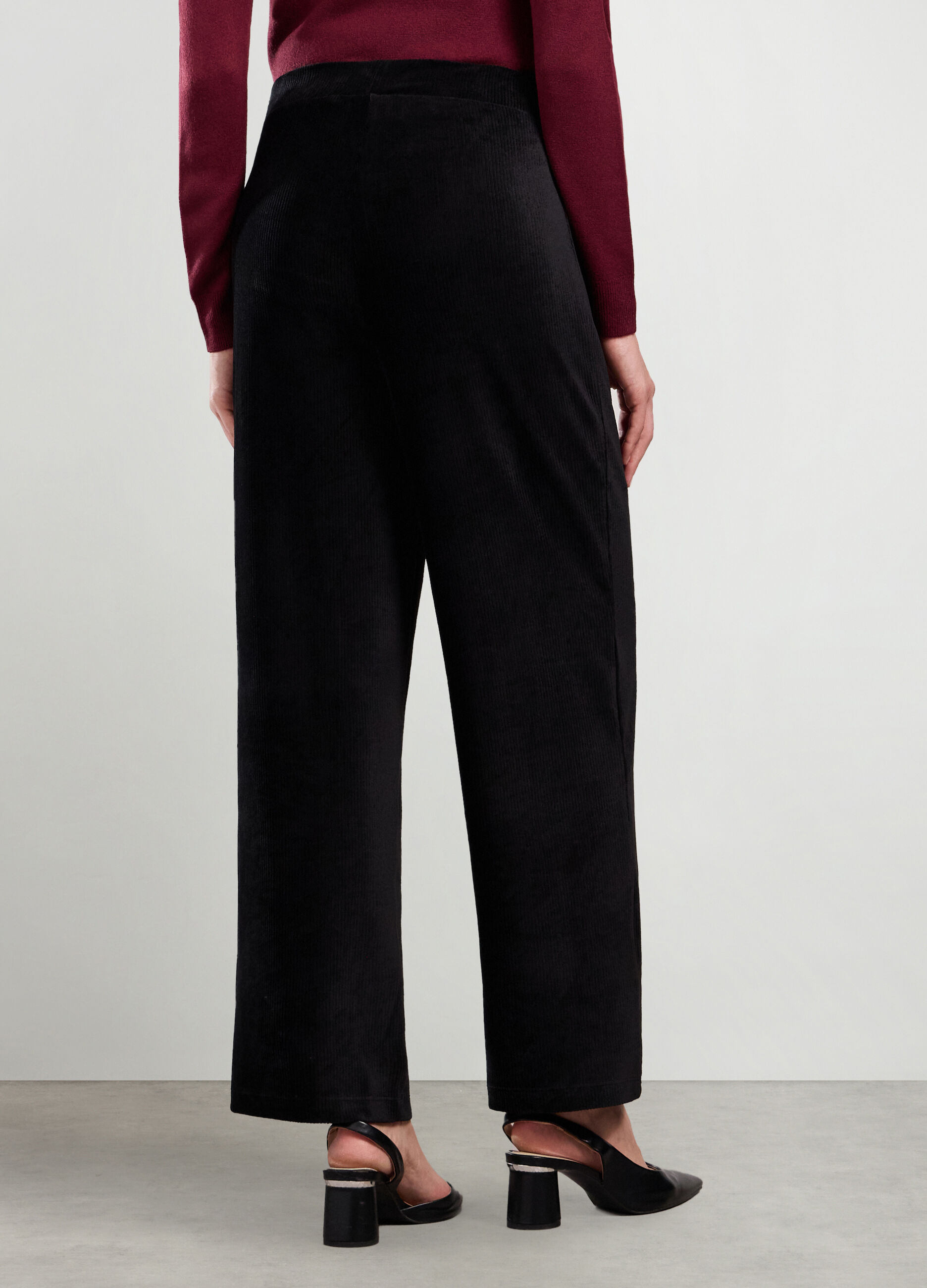 Pantaloni in costina di velluto donna_1