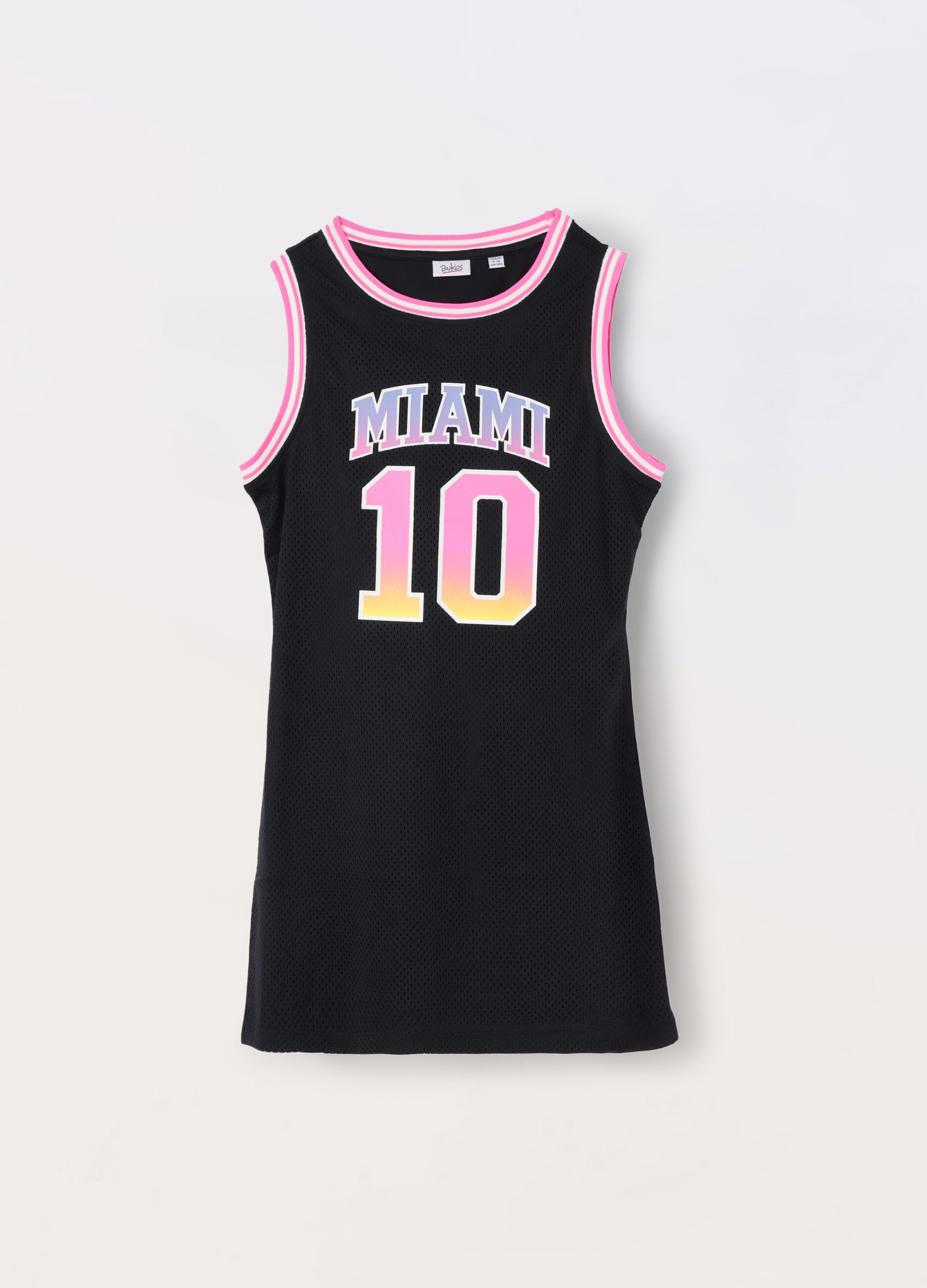 Vestito smanicato mesh ragazza_0