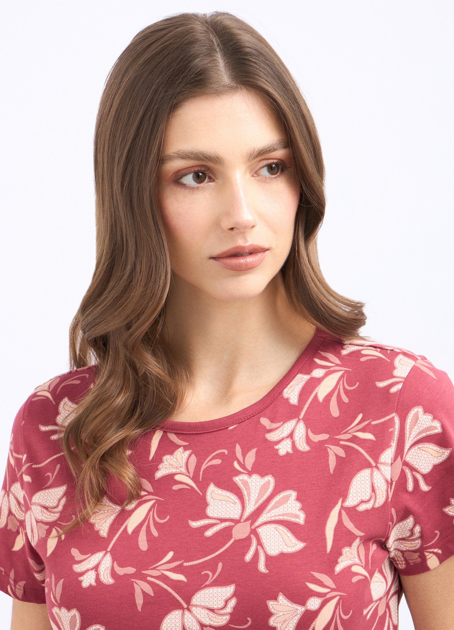 T-shirt in puro cotone con stampa donna_2