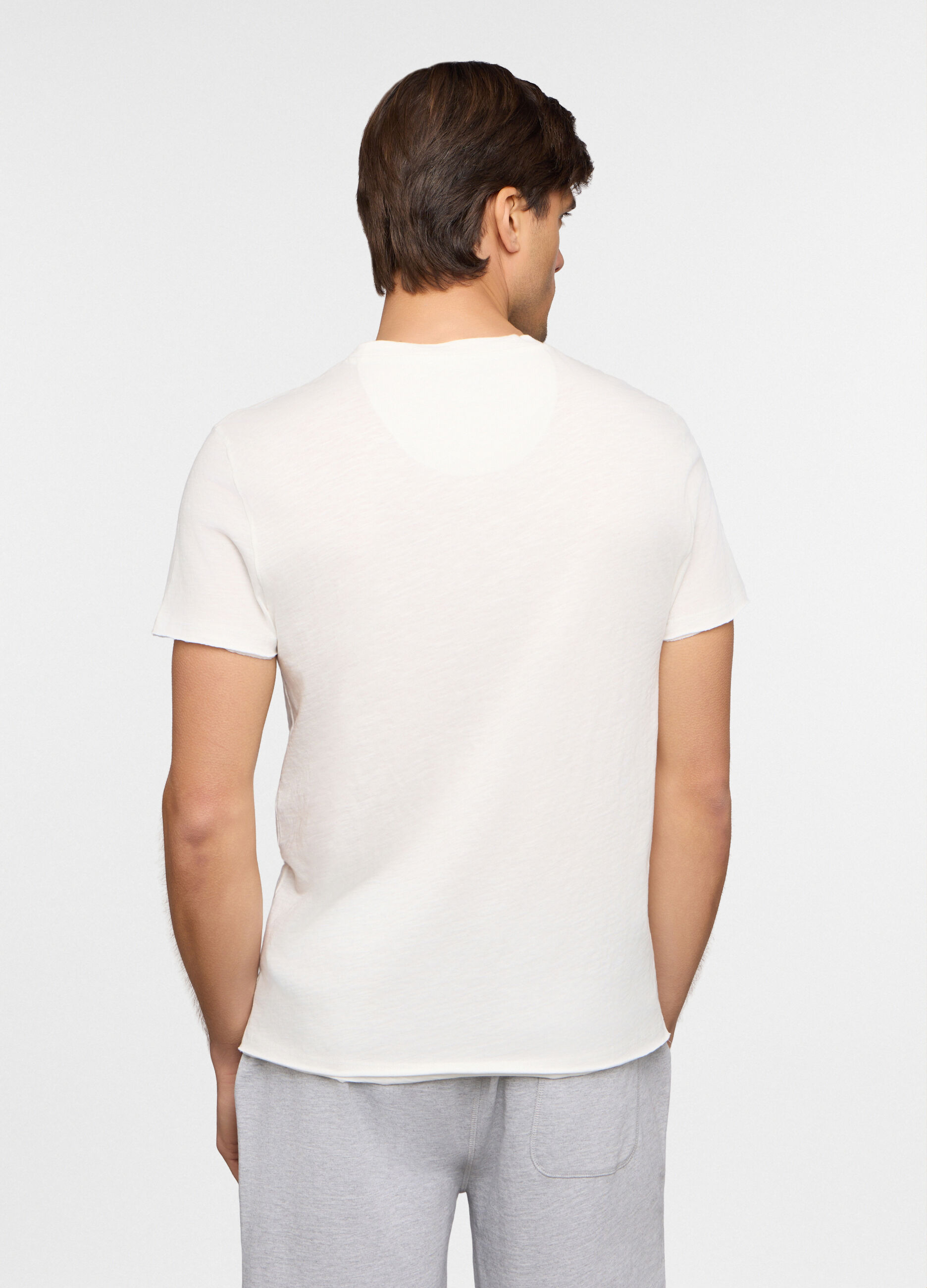 T-shirt a maniche corte slim fit in cotone uomo_1