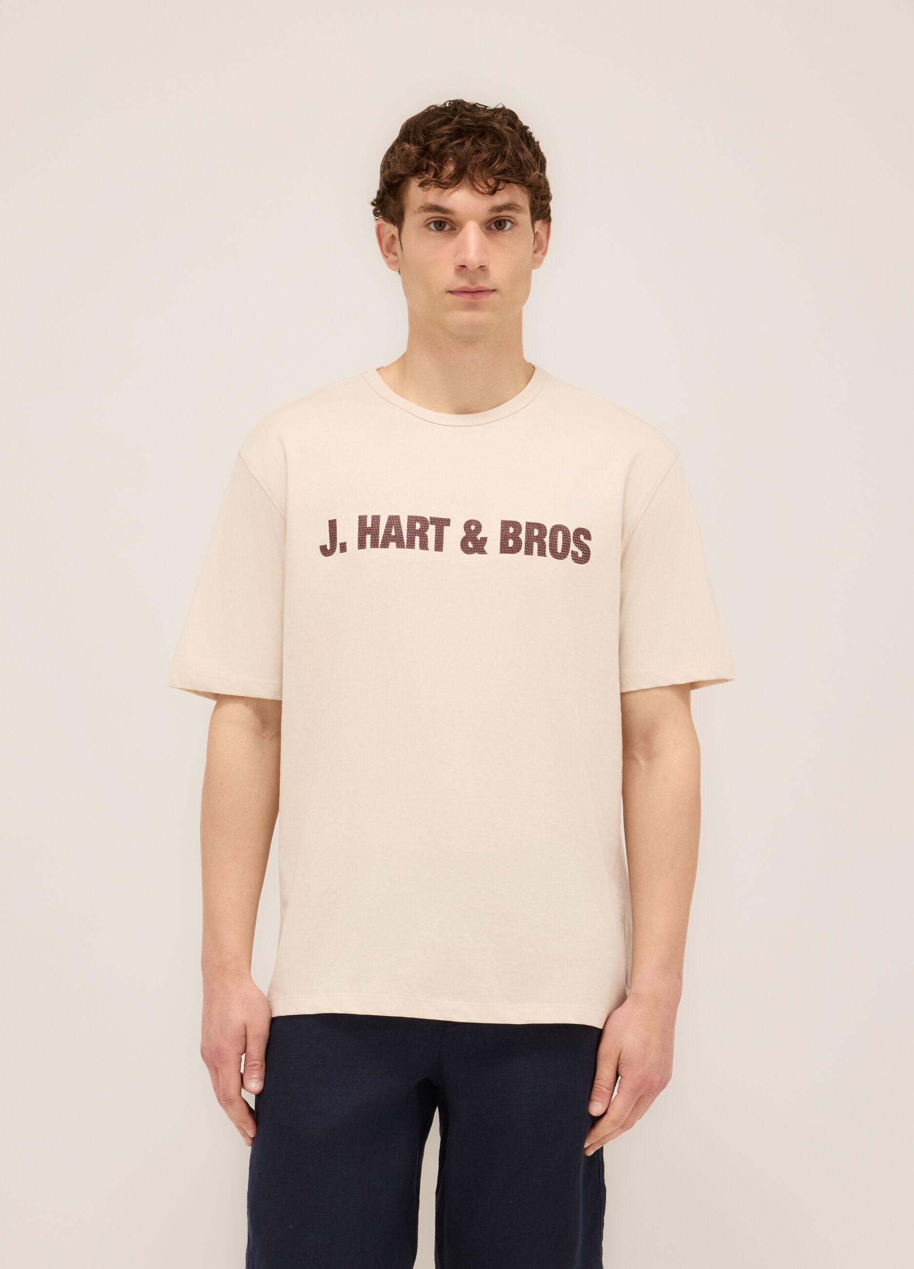 T-shirt girocollo con logo uomo_0