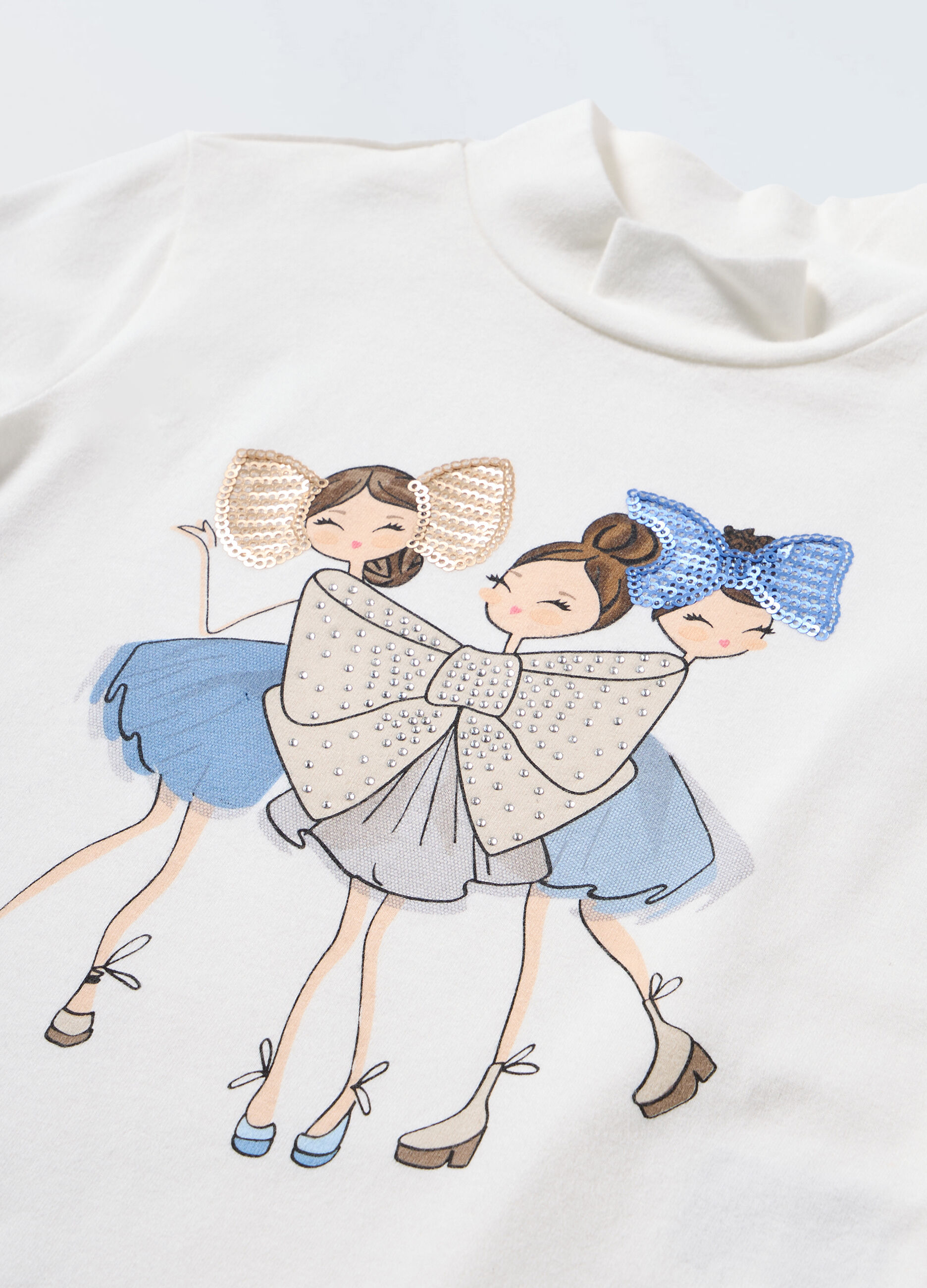 T-shirt in cotone stretch bambina_1