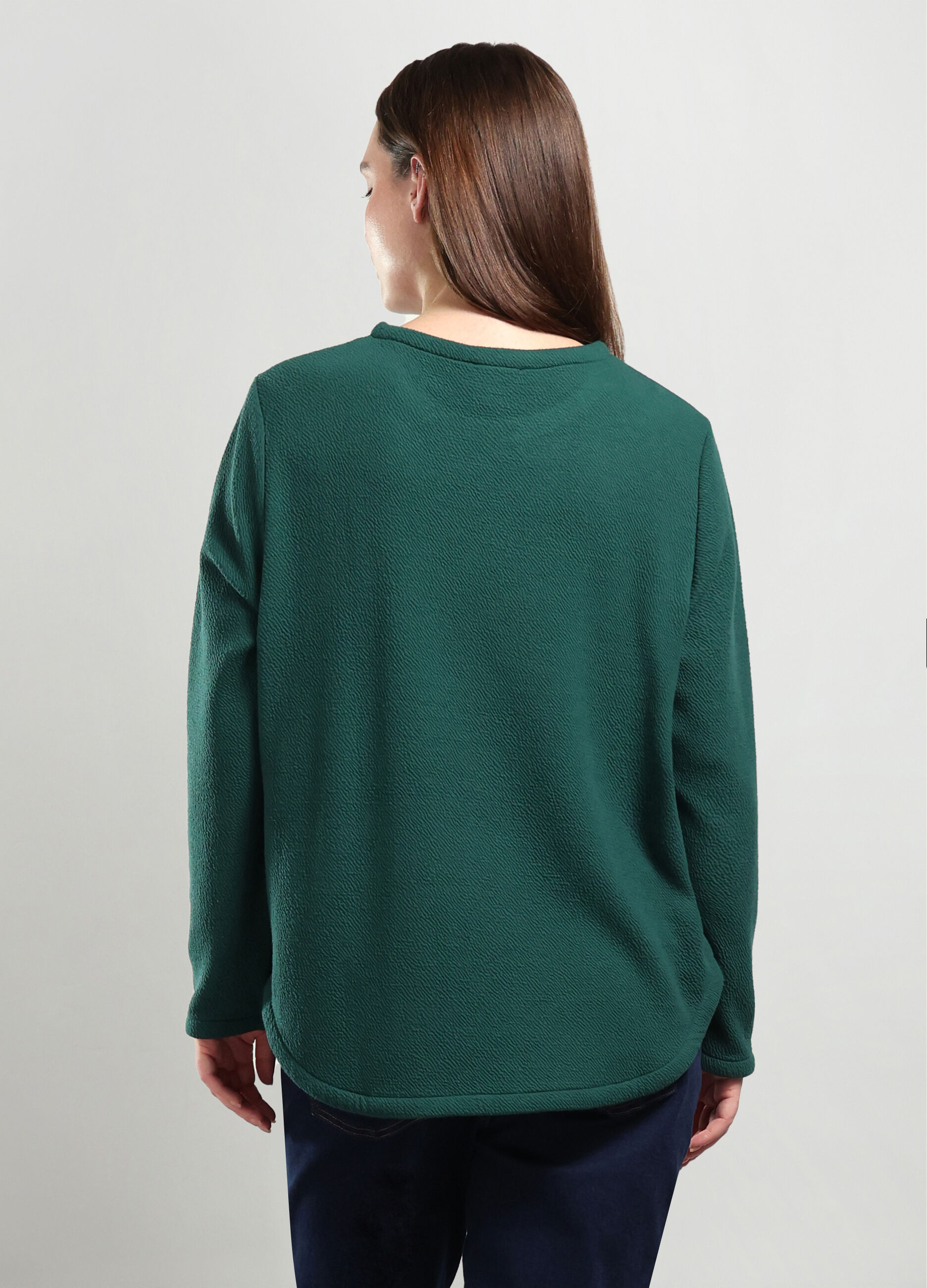 T-shirt in misto viscosa jacquard donna curvy_1