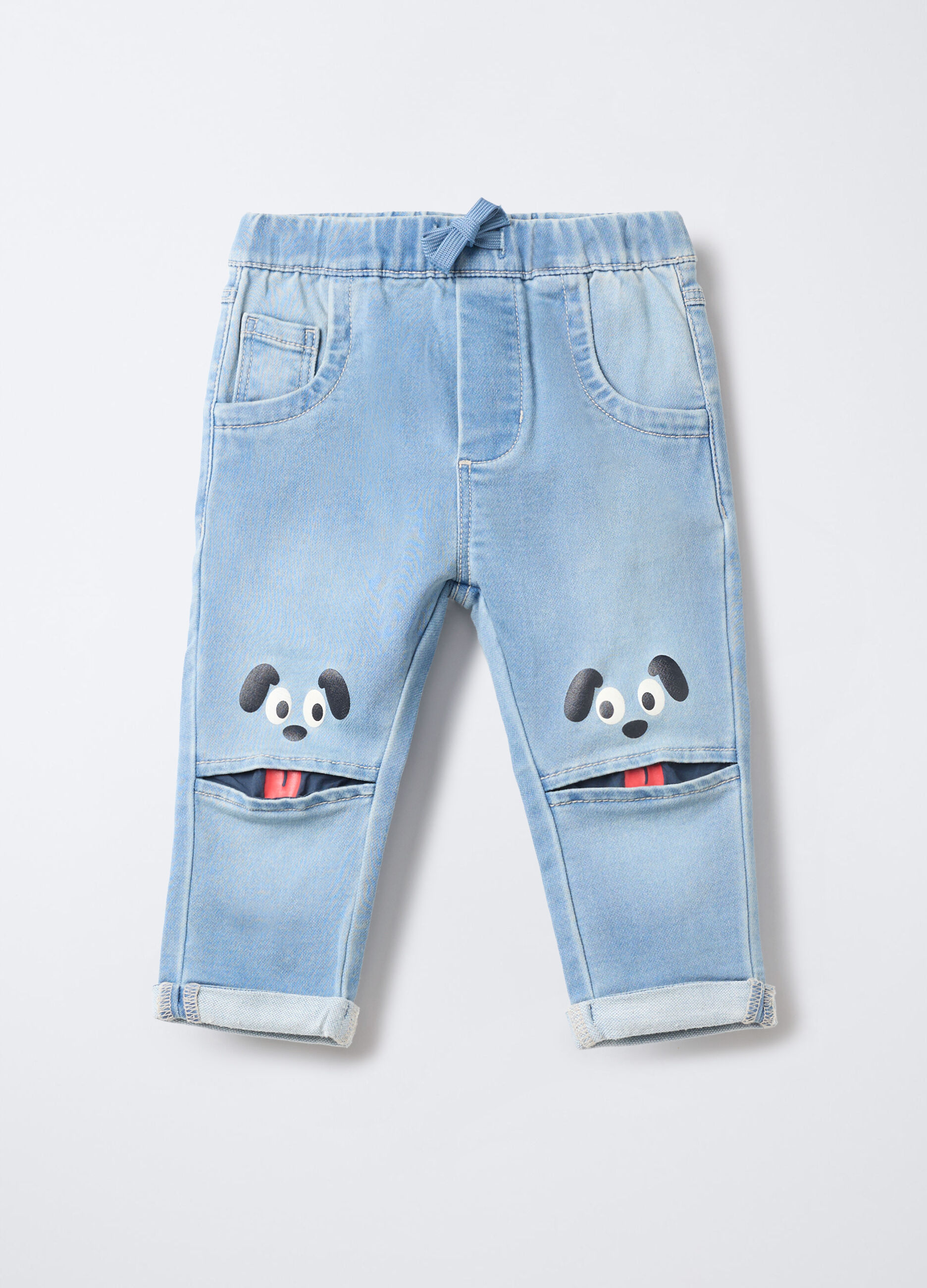 Jogger in denim misto cotone Fit comfort bimbo_0
