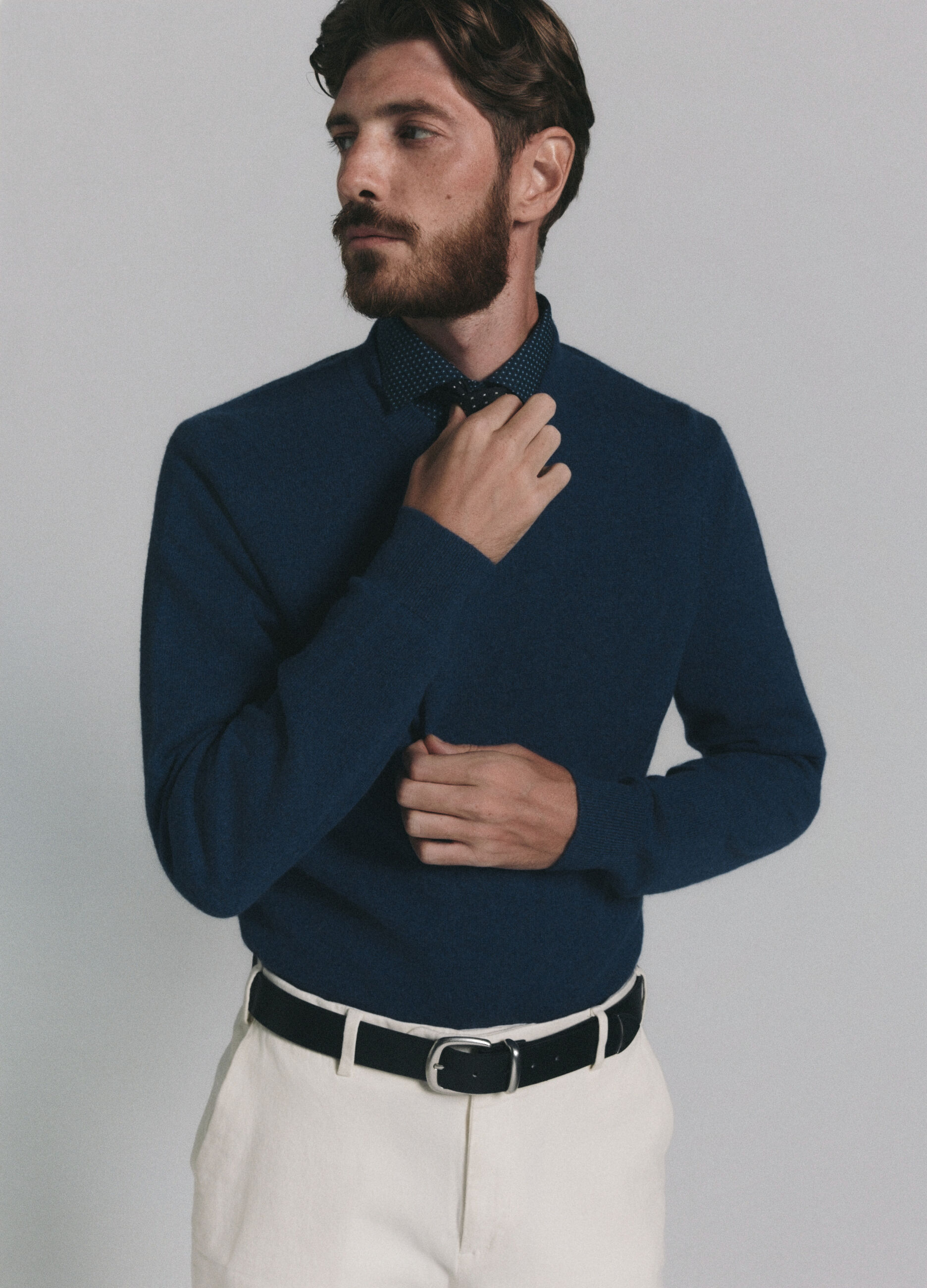 Maglione girocollo in cashmere uomo