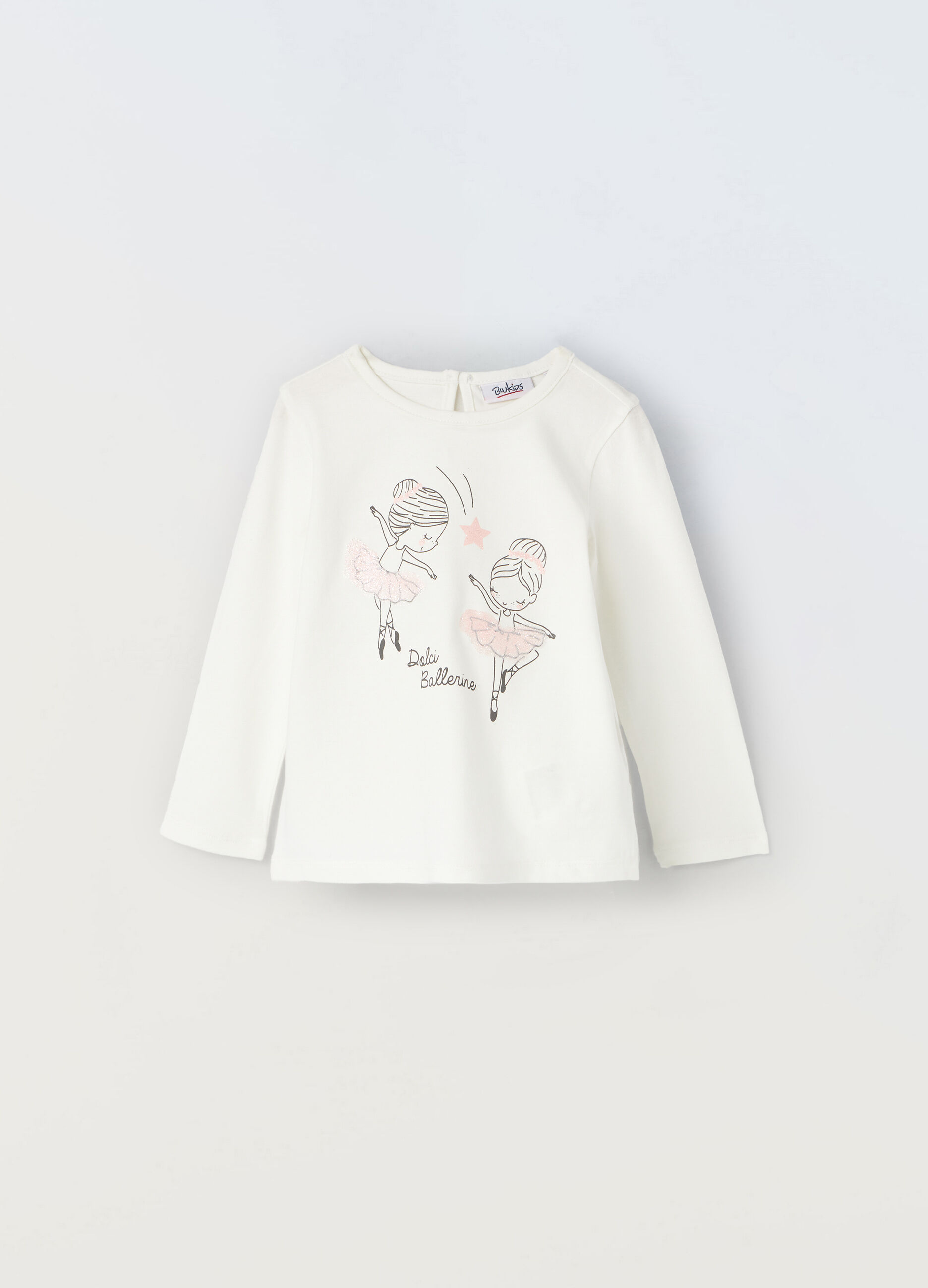 T-shirt in cotone stretch neonata_0