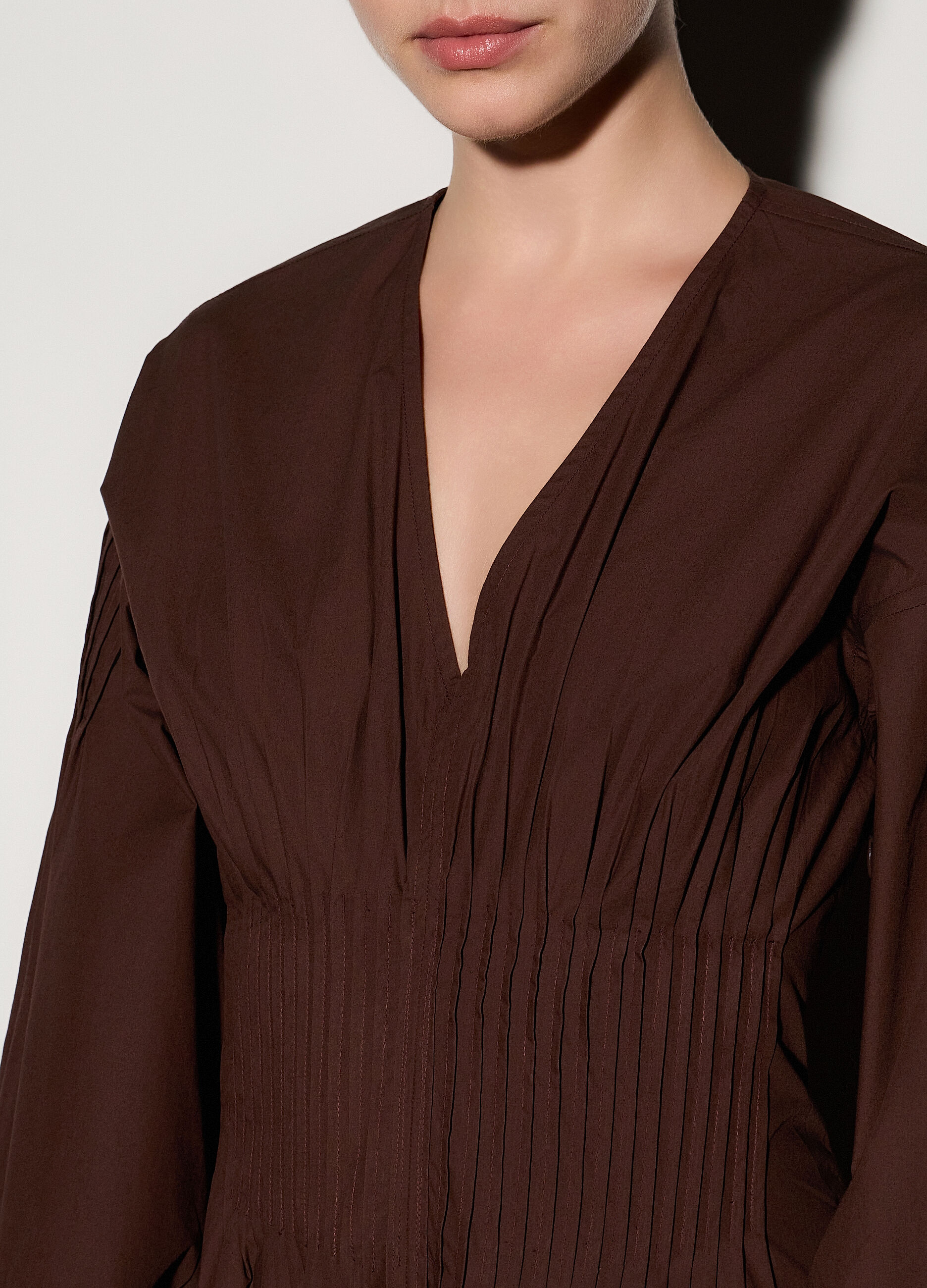 Abito lungo in popeline donna_3