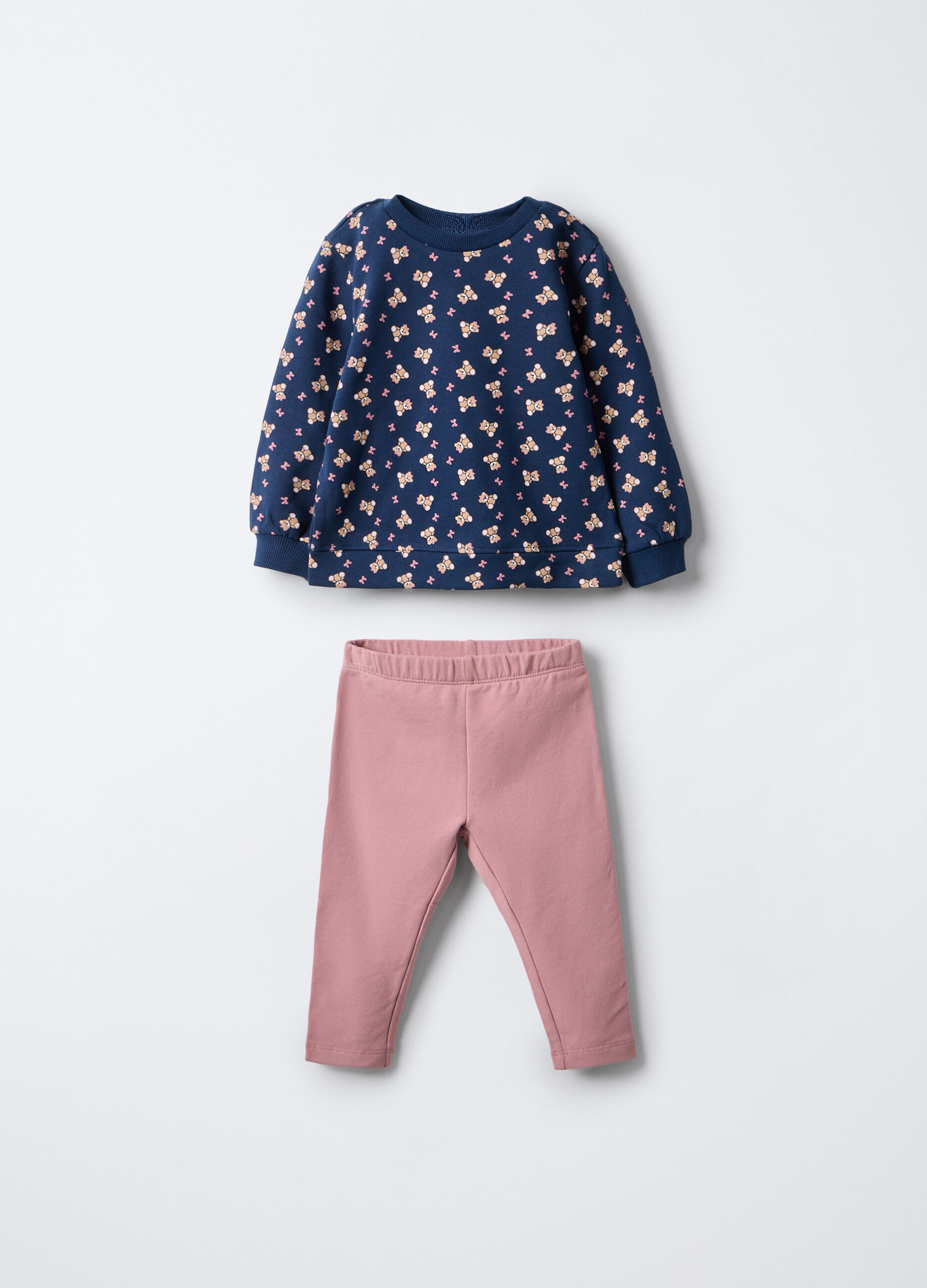 Jogging set in felpa di puro cotone bimba_0