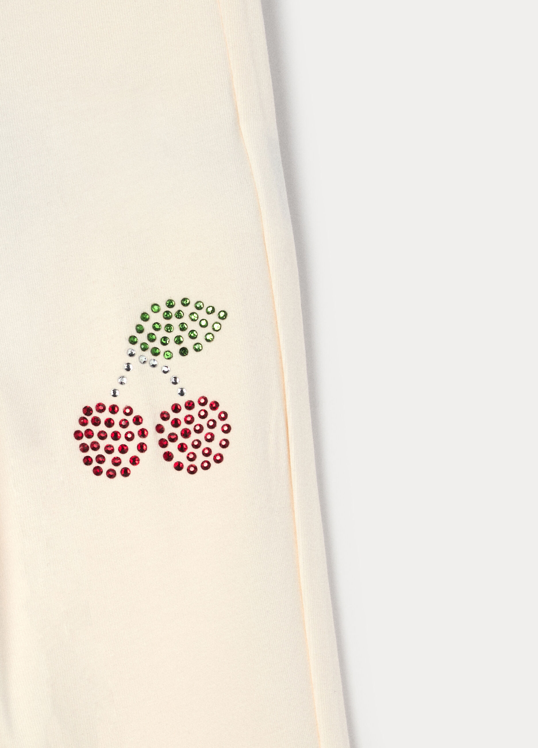 Leggings flare fit in jersey di cotone stretch bambina_2