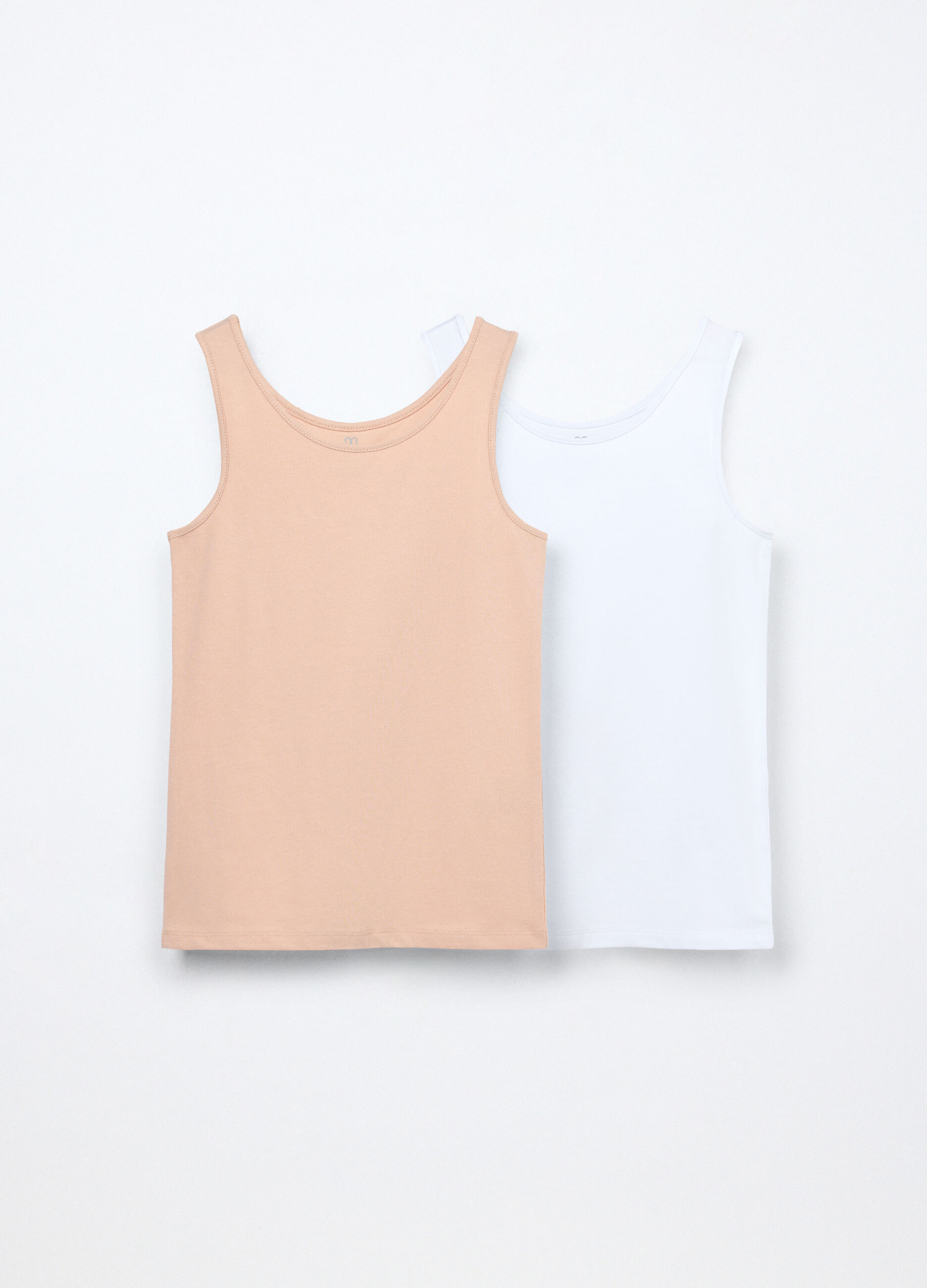 Pack 2 canotte in jersey di cotone stretch ragazza_0