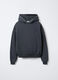 Felpa in misto cotone garzato Fit Over con cappuccio ragazza_0
