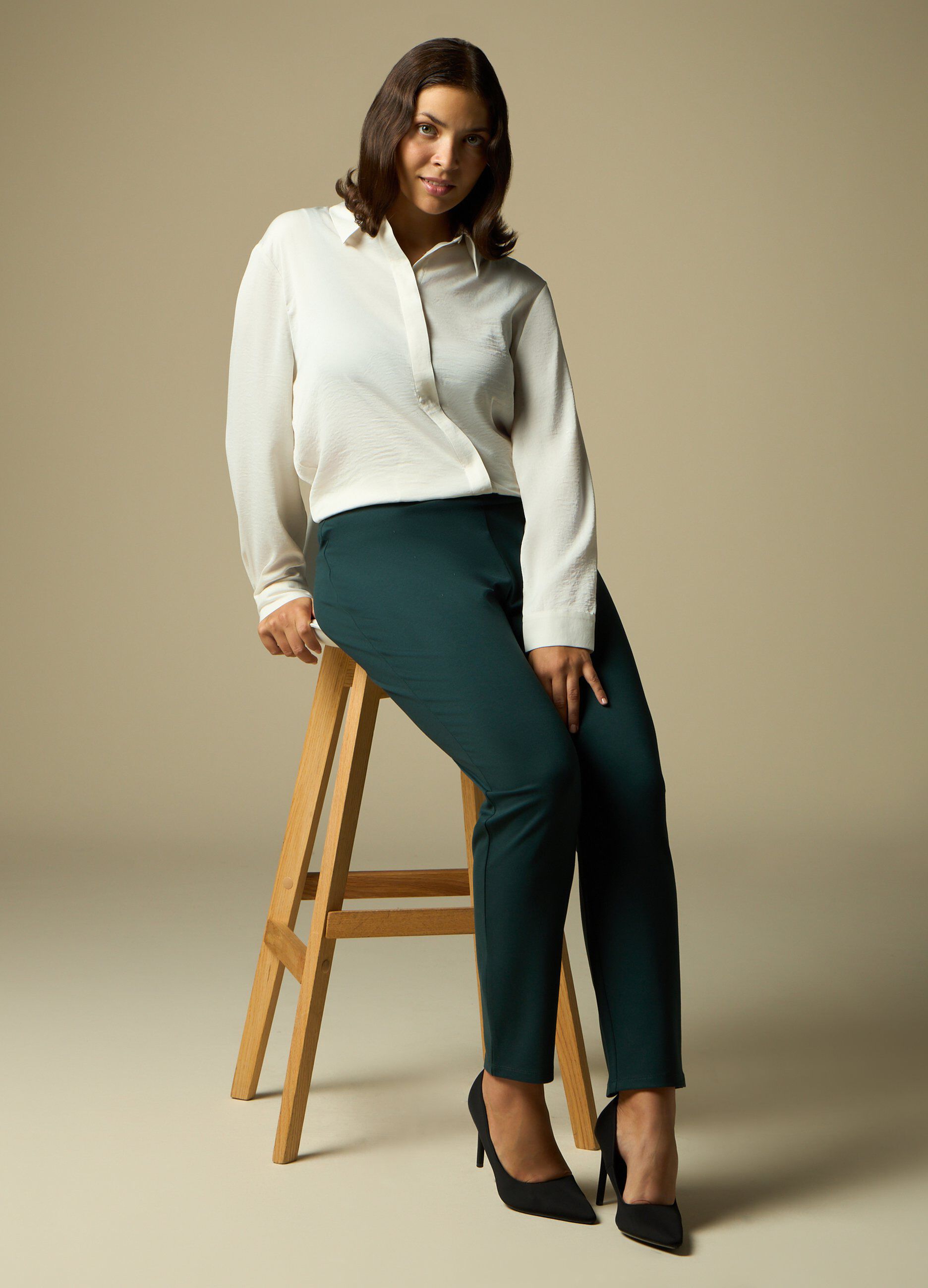 Pantaloni a vita alta curvy donna