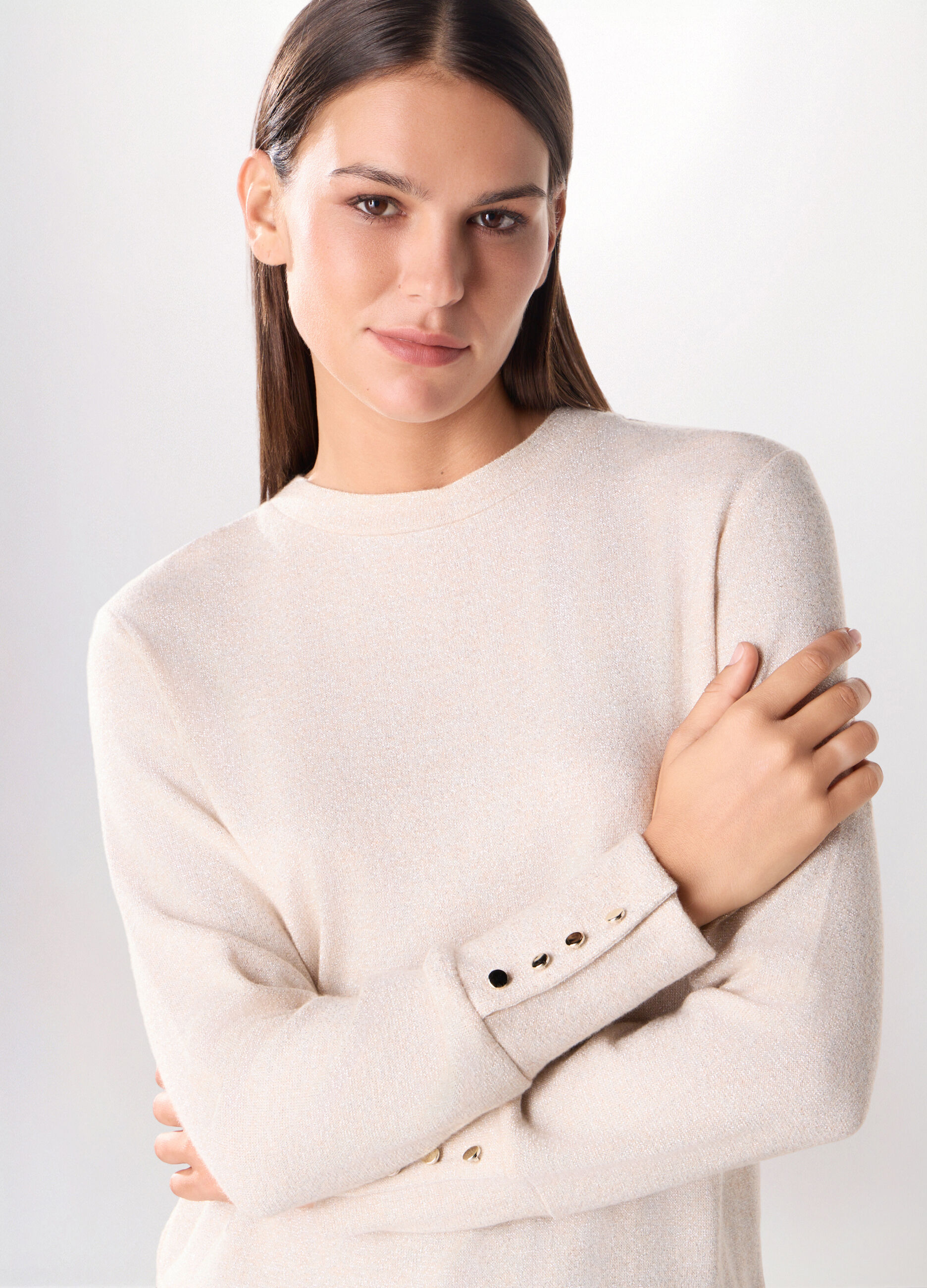 Girocollo tricot misto viscosa donna_2