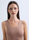 Canotta con scollo rotondo stretch donna_2