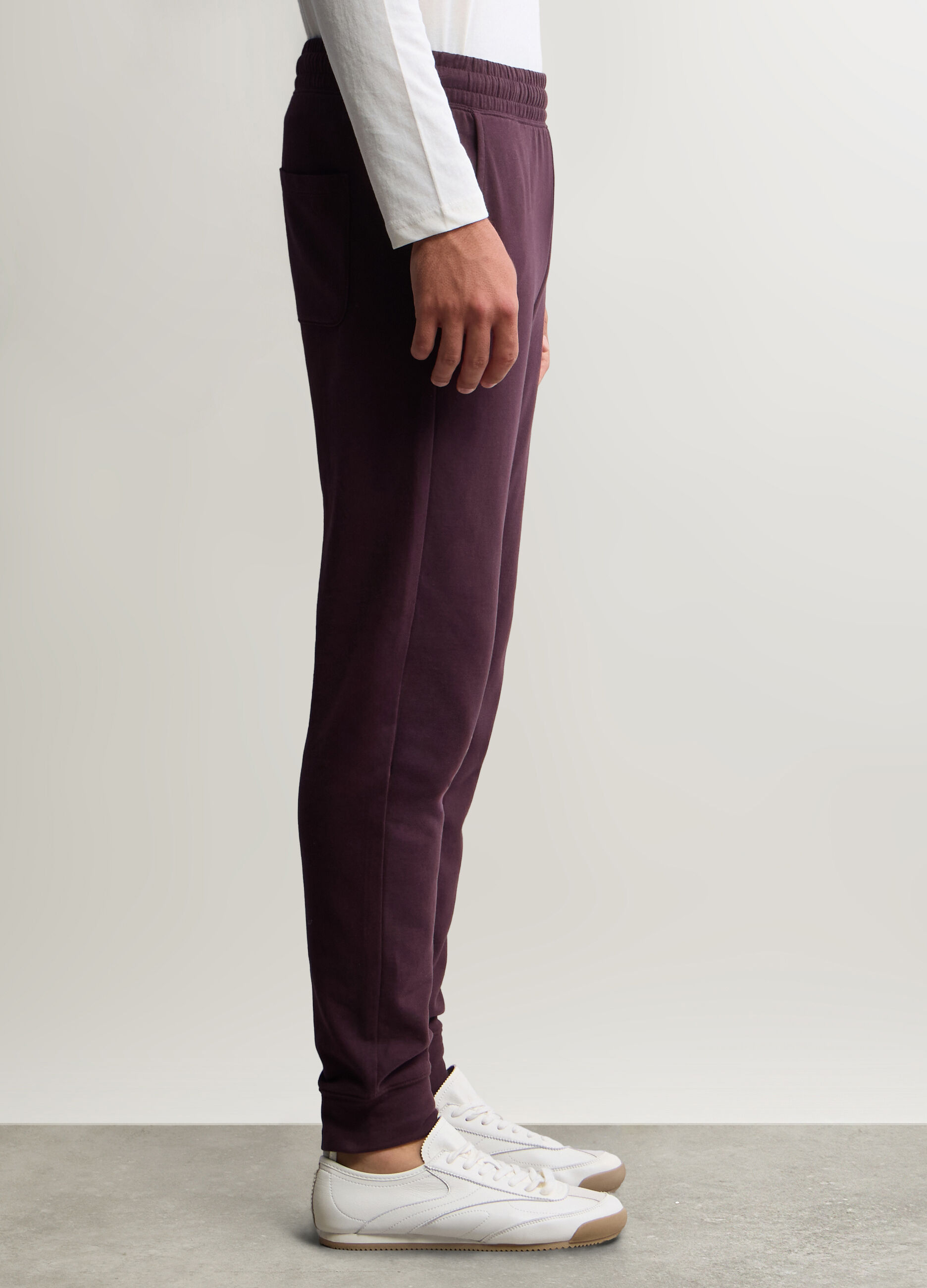 Jogger slim fit in felpa di cotone uomo
