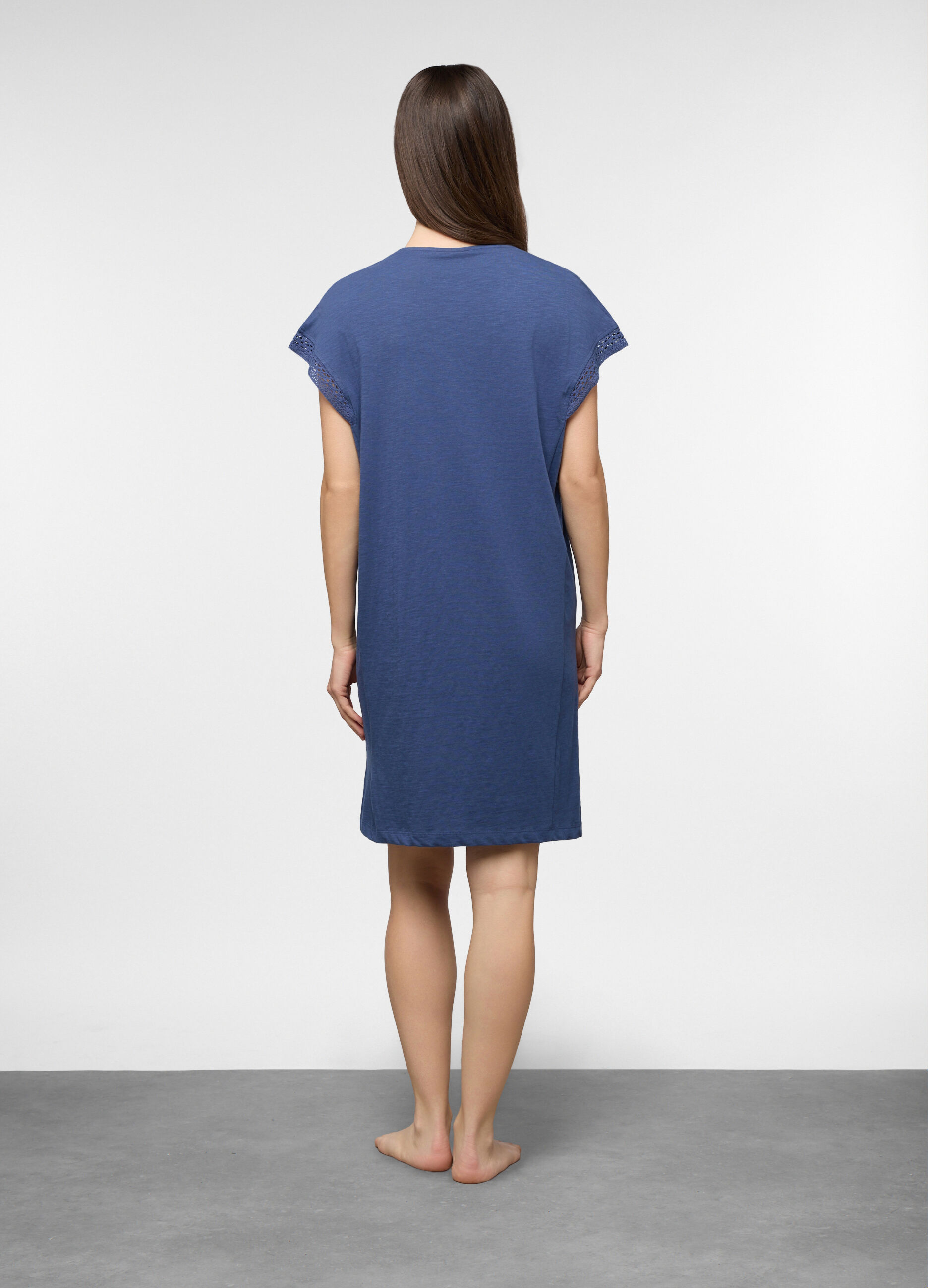 Camicia da notte in jersey di puro cotone donna_1